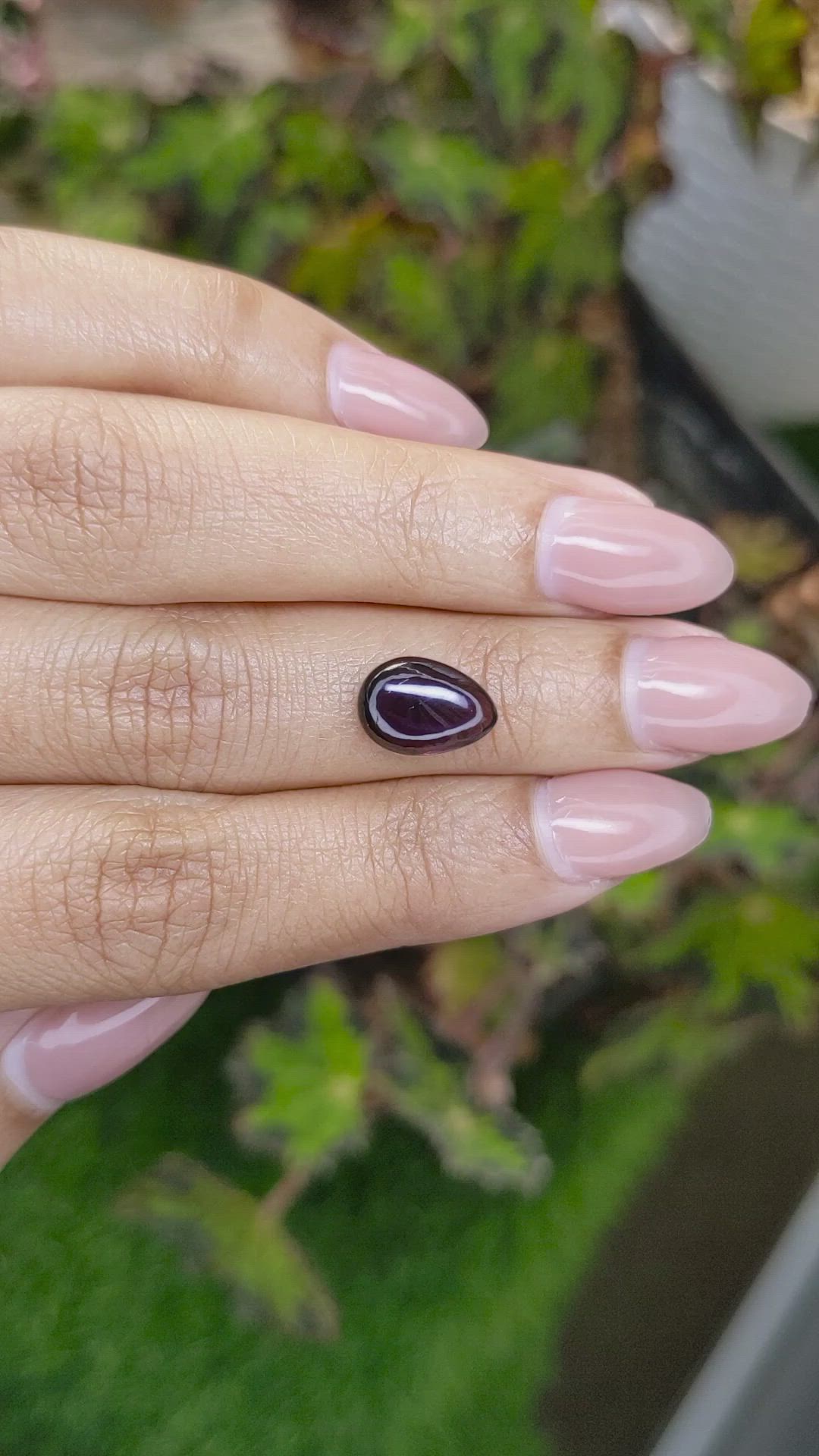 2.97 Ct. Purple Cabochon Spinel from Ceylon (Sri Lanka) Size Video