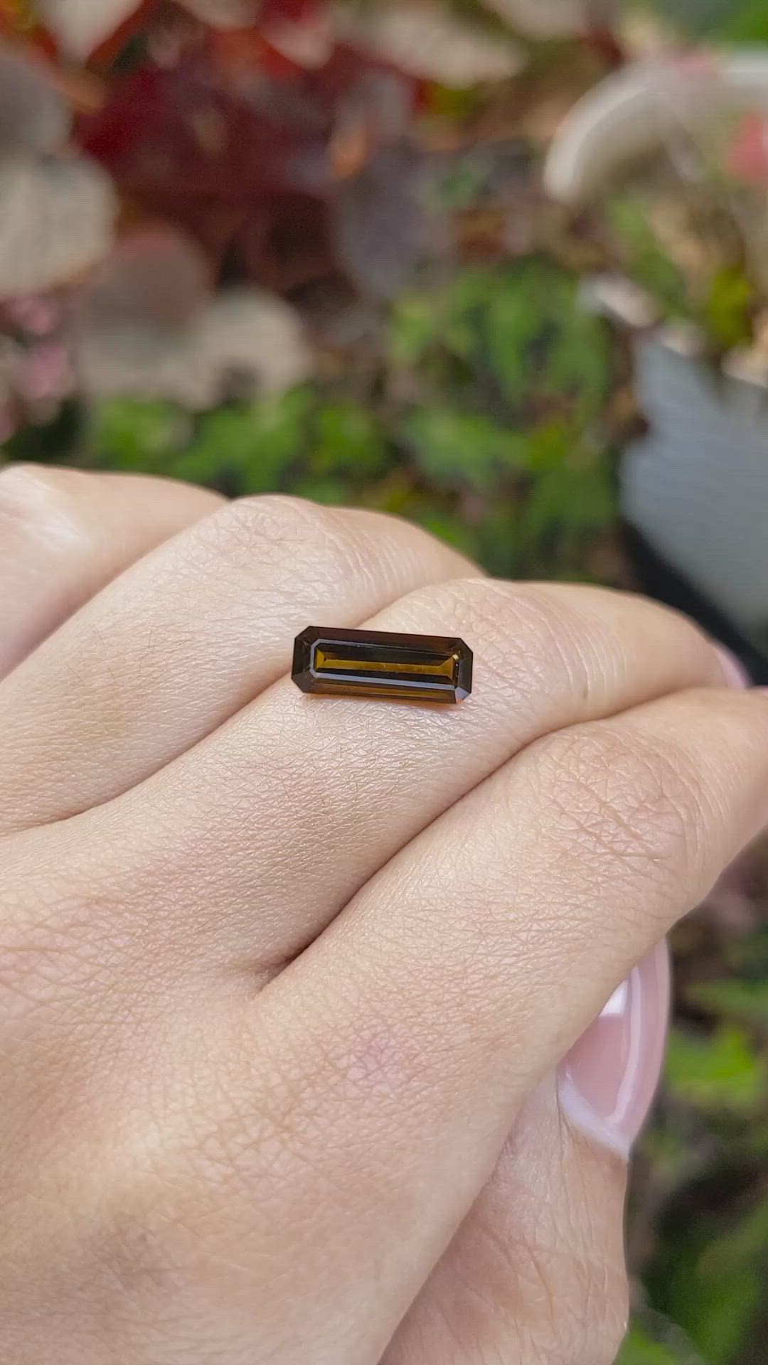 2.03 Ct. Greenish Brown Tourmaline from Ceylon (Sri Lanka) Size Video