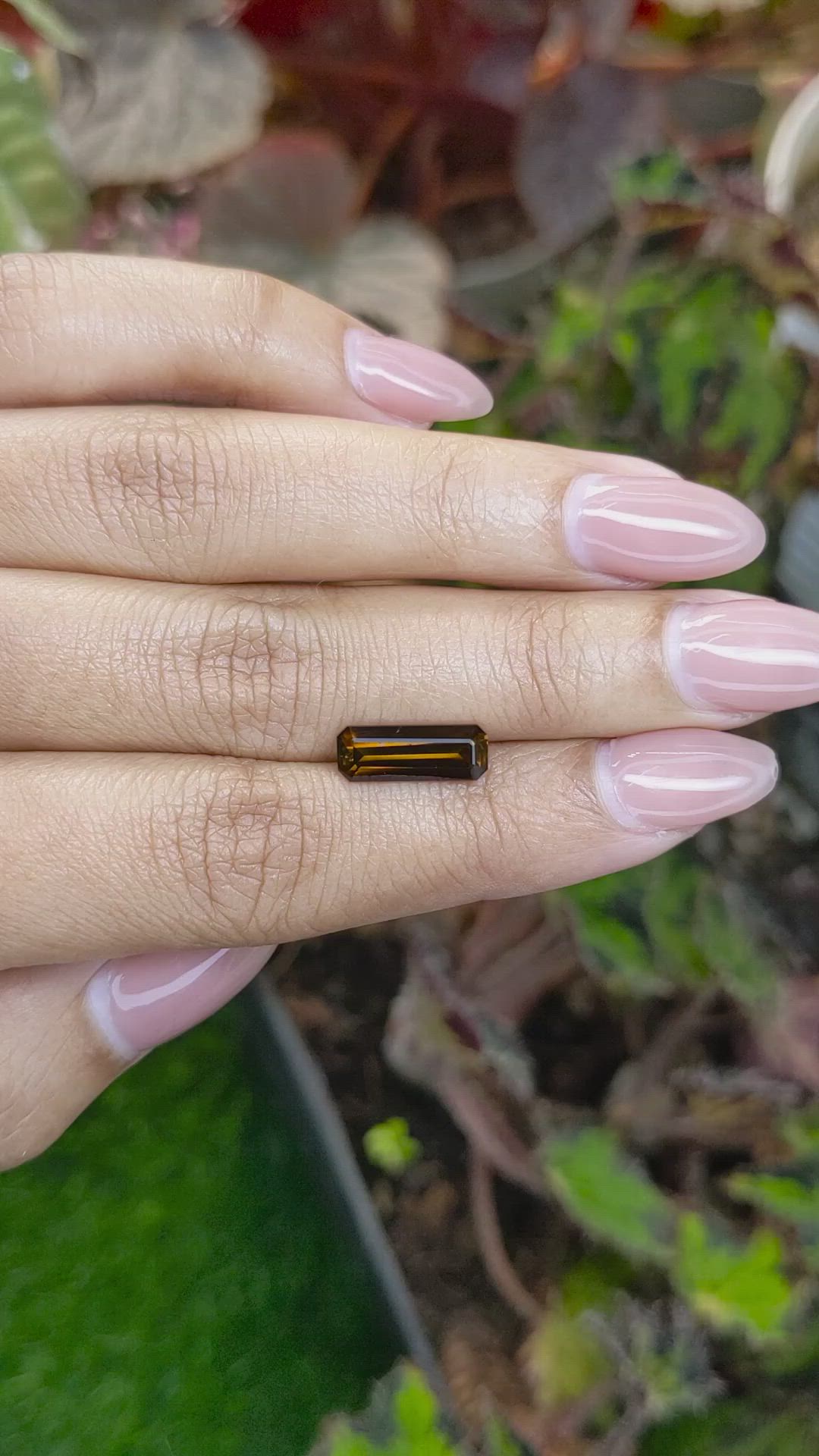 2.03 Ct. Greenish Brown Tourmaline from Ceylon (Sri Lanka) Size Video