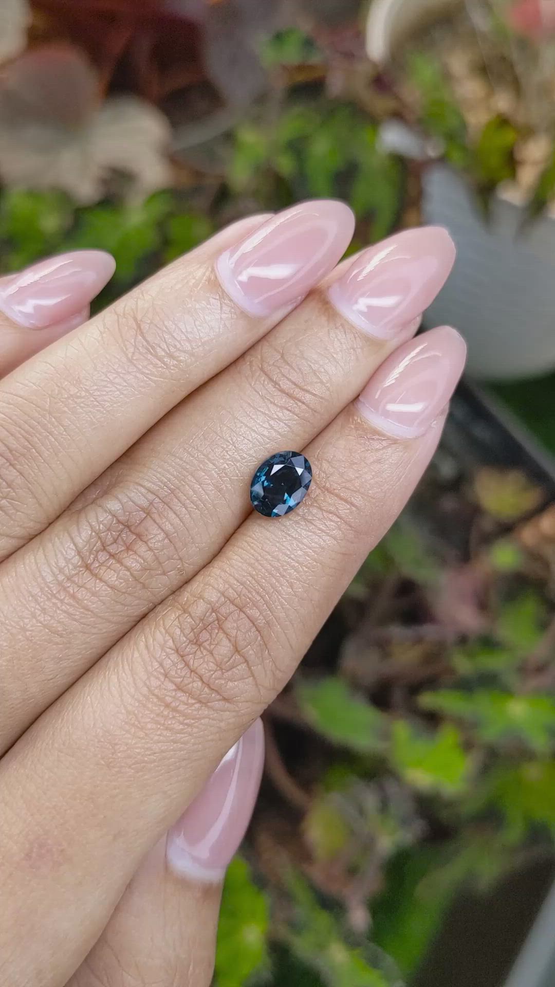 1.62 Ct. Greenish Blue Cobalt Spinel from Ceylon (Sri Lanka) Size Video