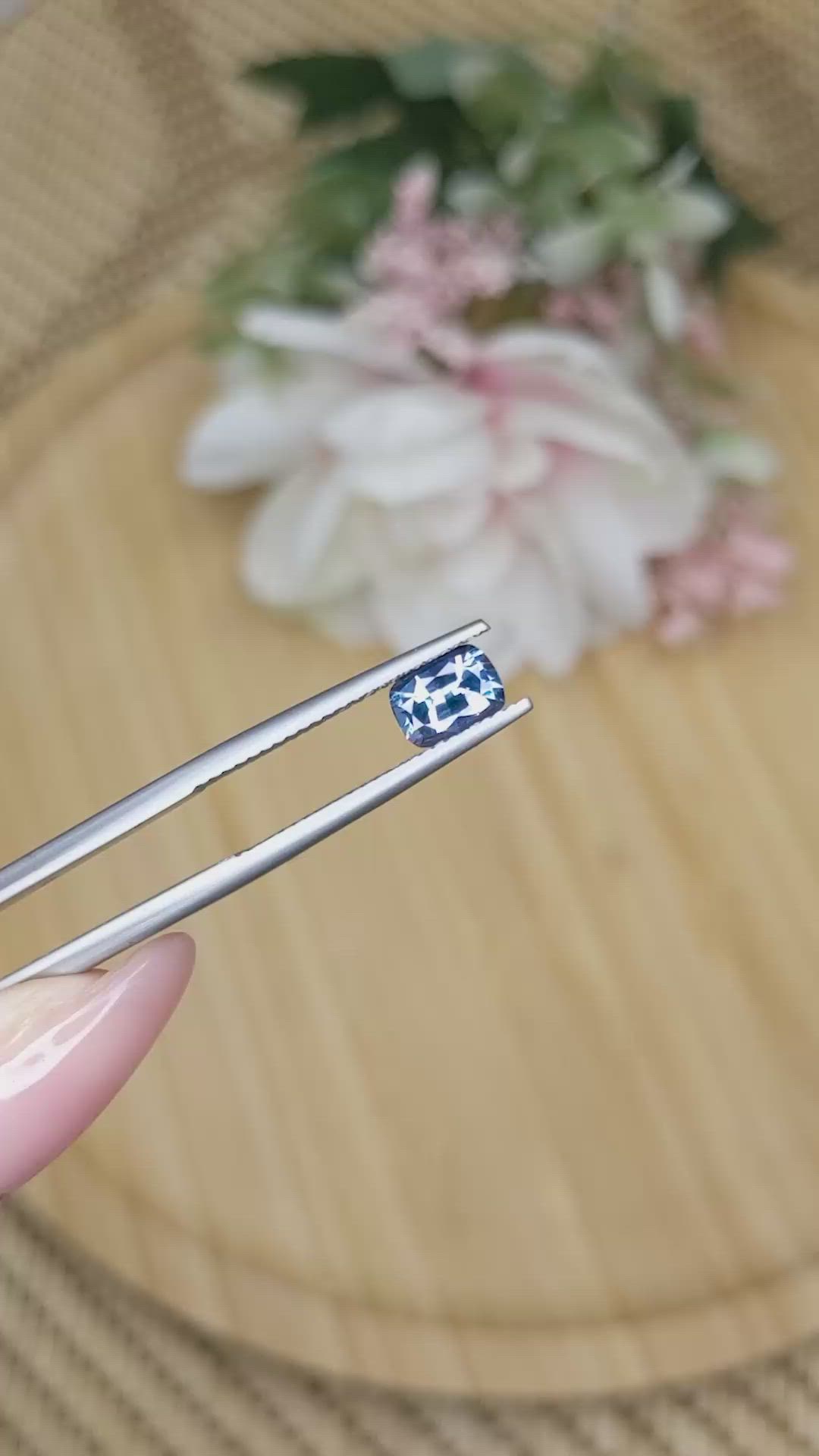 0.86 Ct. Blue Spinel from Ceylon (Sri Lanka) Size Video