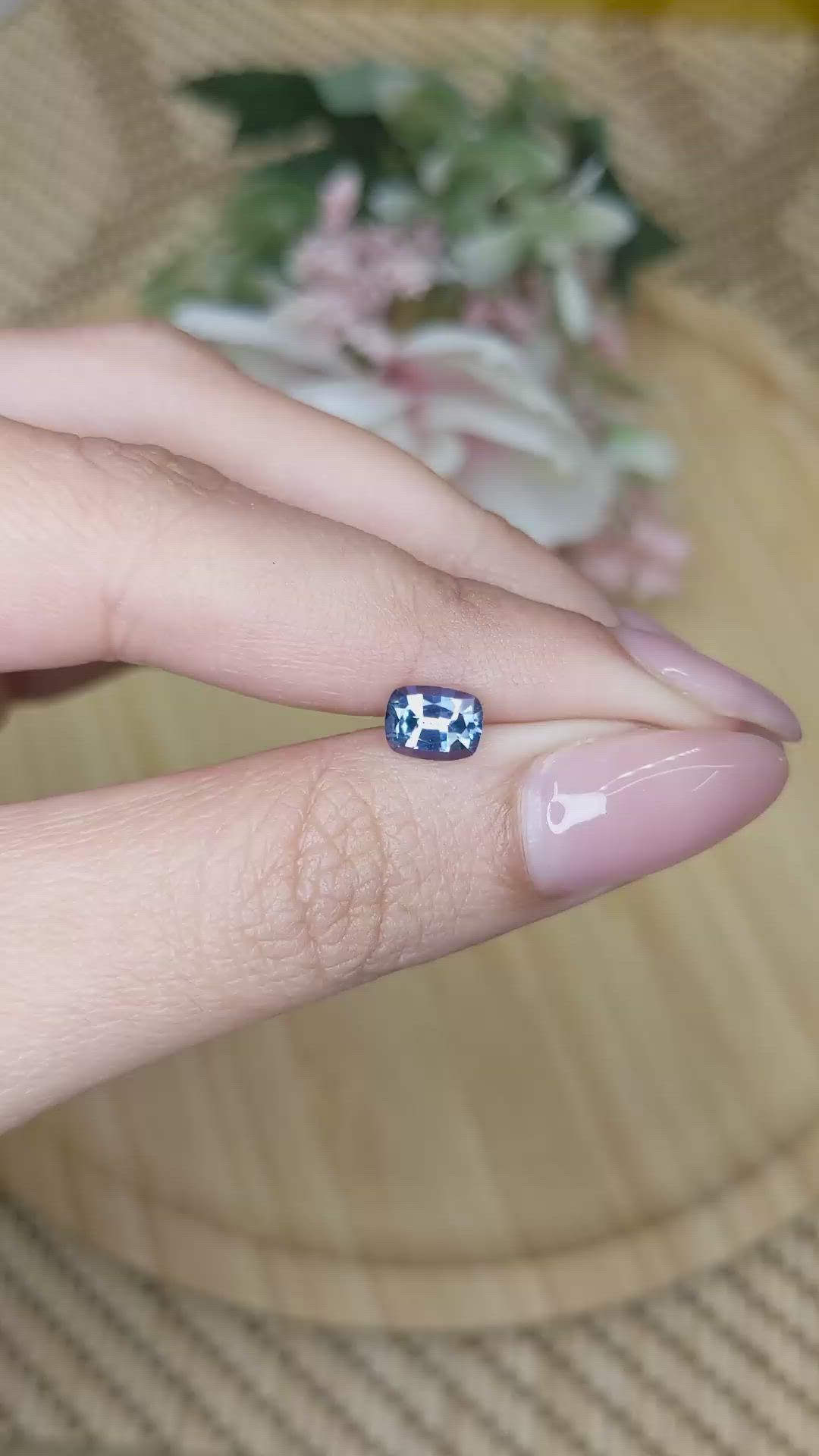 0.86 Ct. Blue Spinel from Ceylon (Sri Lanka) Size Video