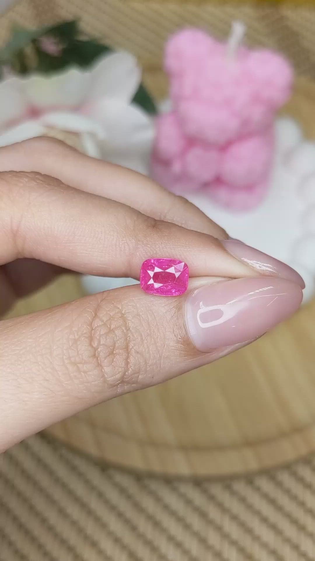 2.00 Ct. Pink Spinel from Tanzania Size Video