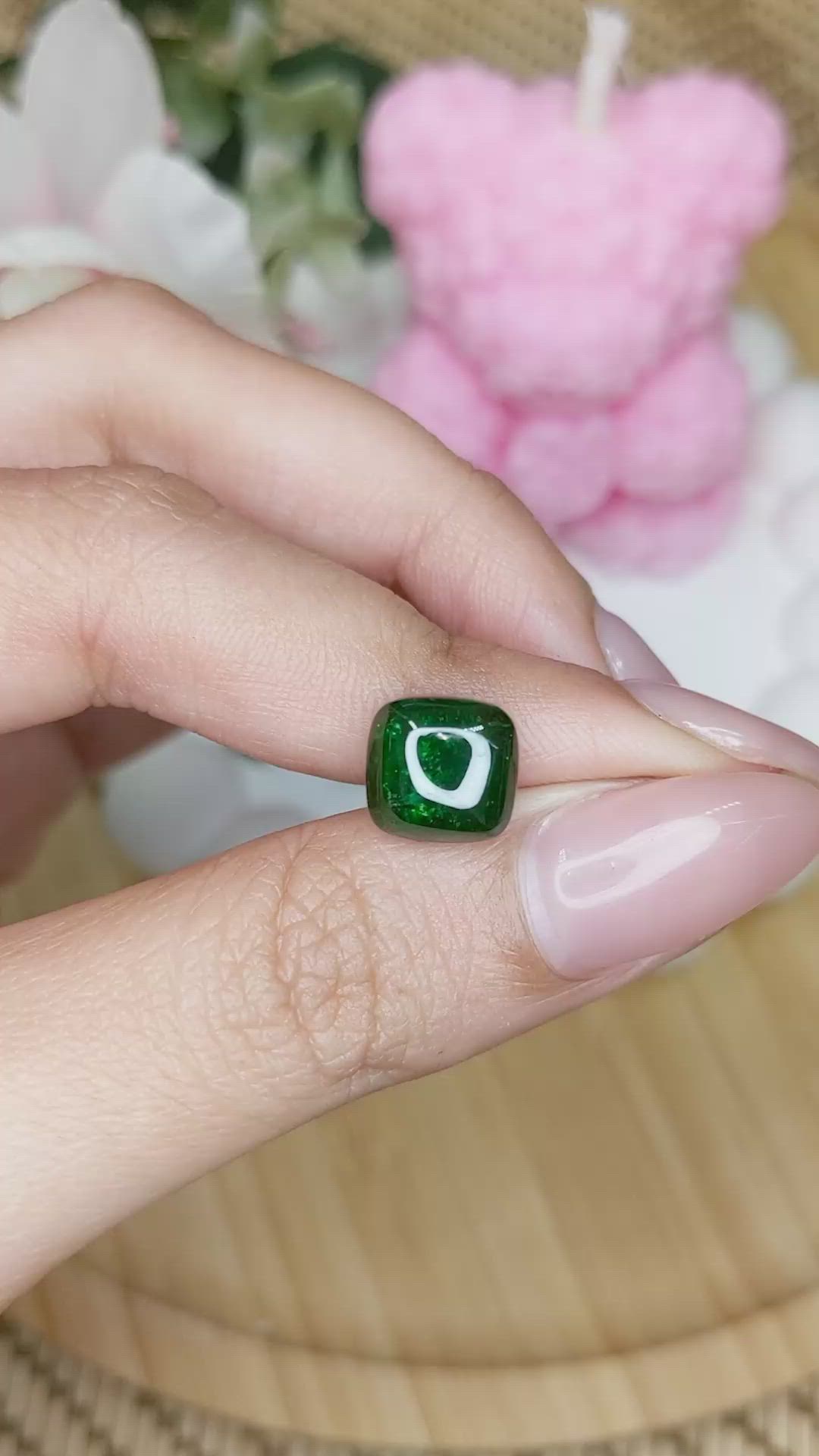 4.63 Ct. Cabochon Tsavorite Garnet from Tanzania Size Video
