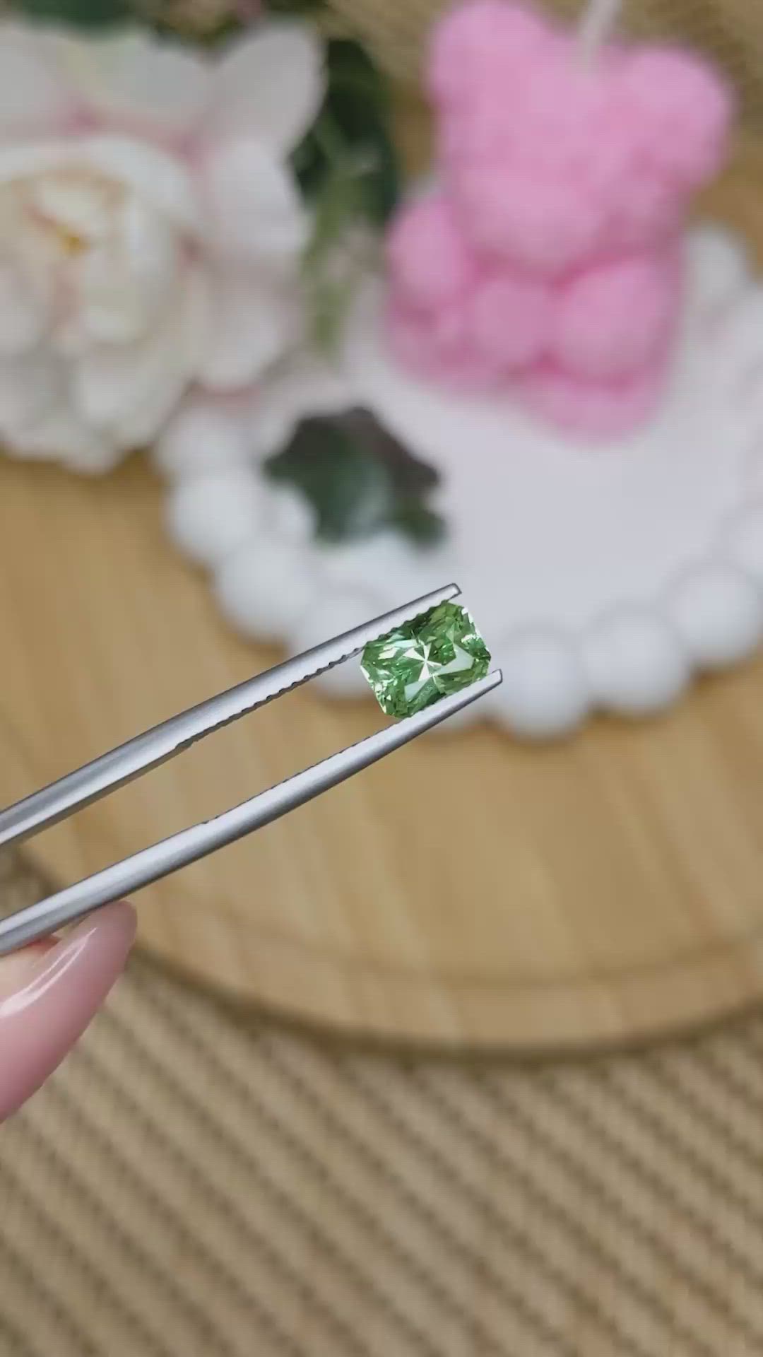 1.27 Ct. Tsavorite Garnet from Tanzania Size Video
