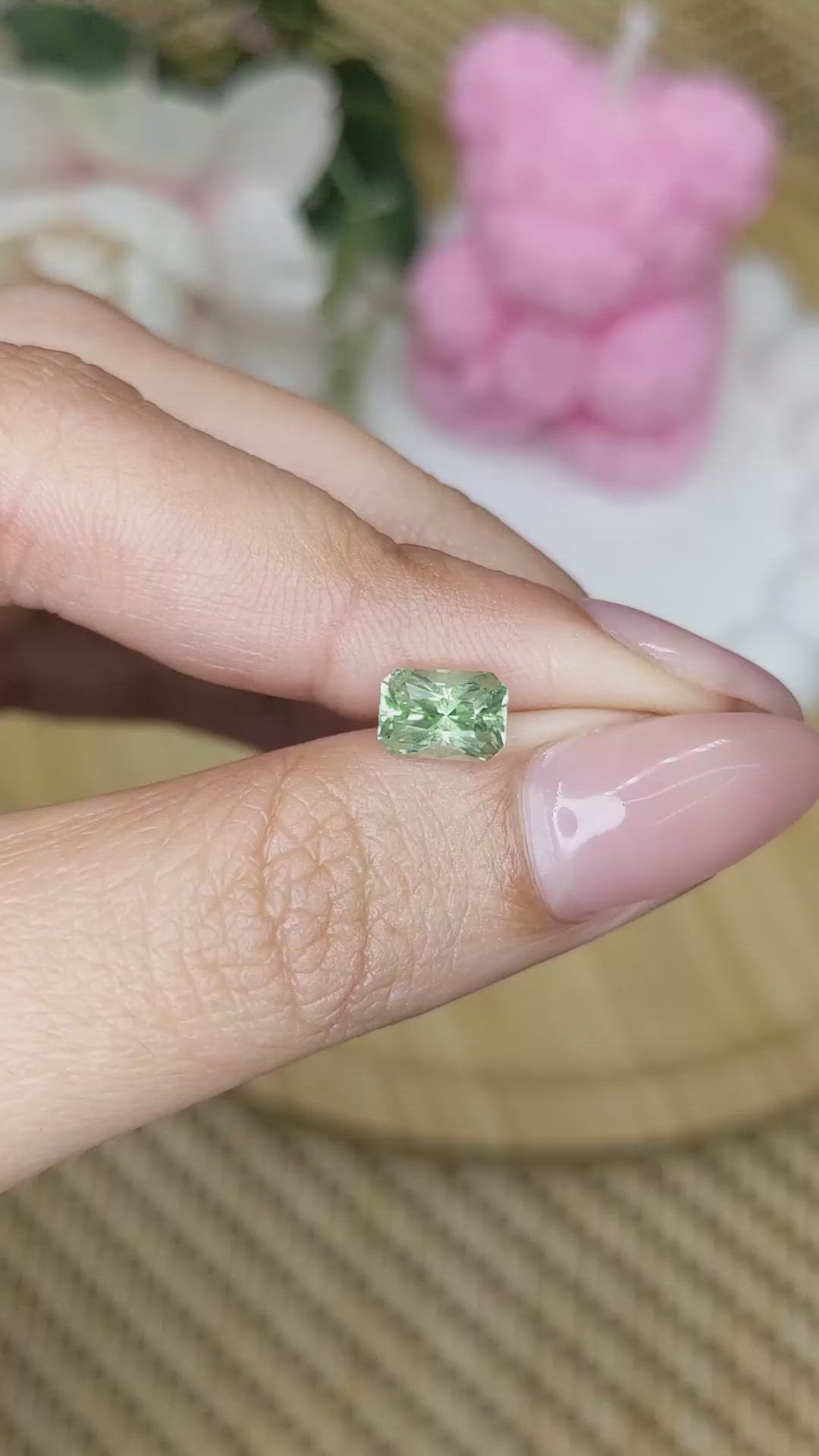 1.27 Ct. Tsavorite Garnet from Tanzania Size Video
