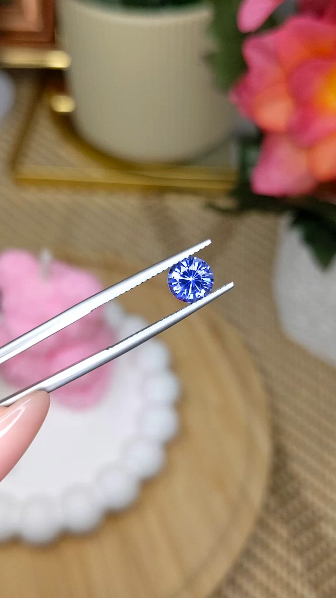 1.17 Ct. Violetish Blue Tanzanite from Tanzania Size Video