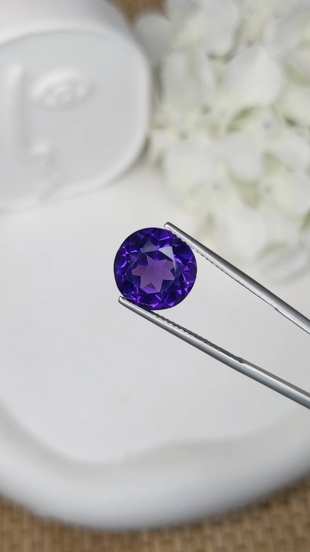 6.04 Ct. Purple Amethyst from Brazil Size Video