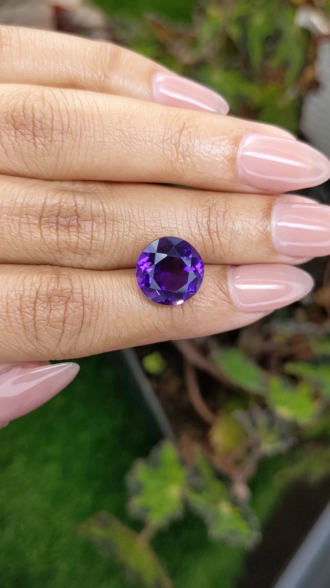 6.04 Ct. Purple Amethyst from Brazil Size Video
