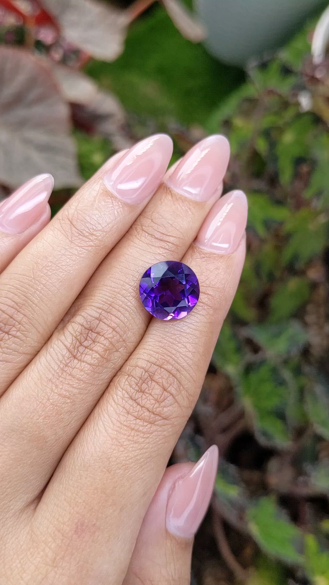 6.04 Ct. Purple Amethyst from Brazil Size Video