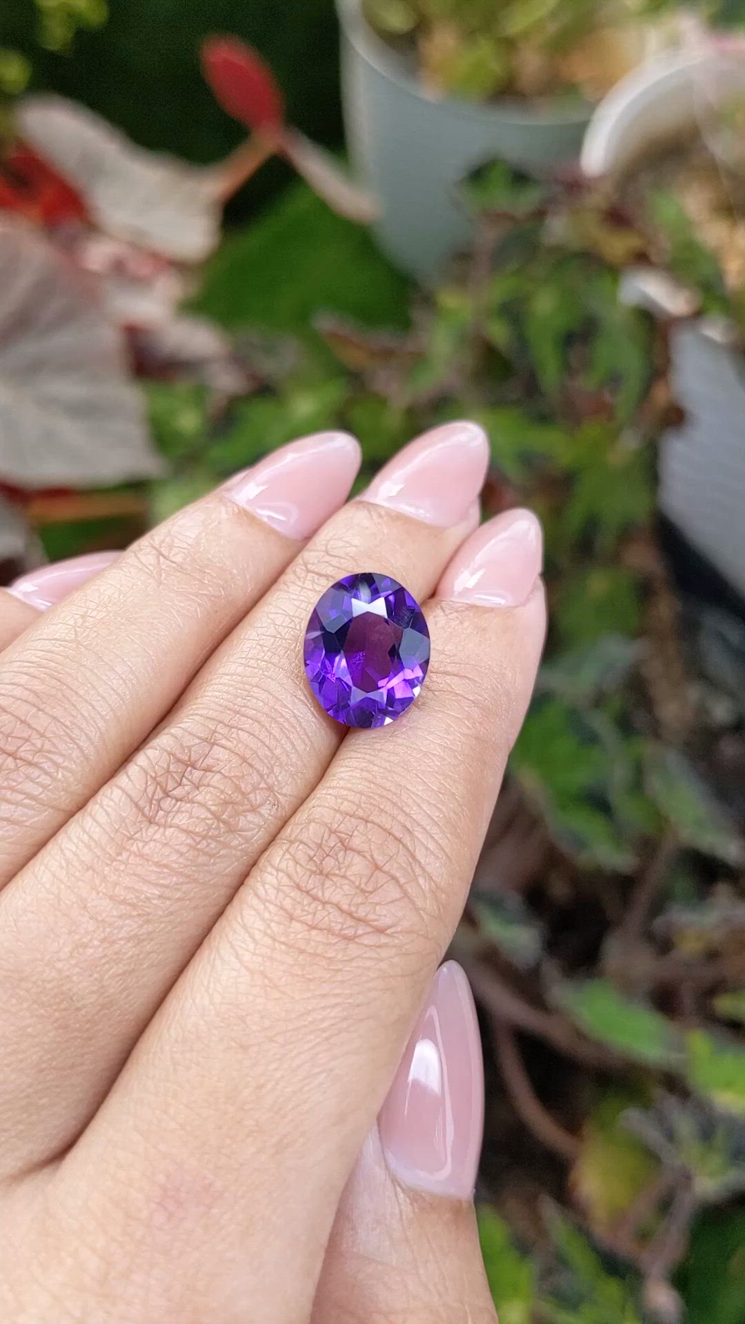 5.99 Ct. Purple Amethyst from Brazil Size Video