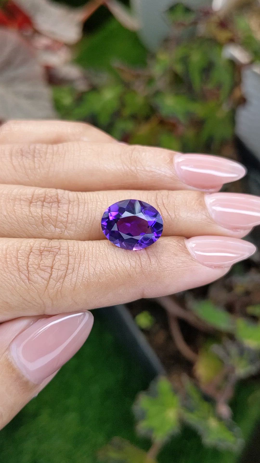 5.99 Ct. Purple Amethyst from Brazil Size Video