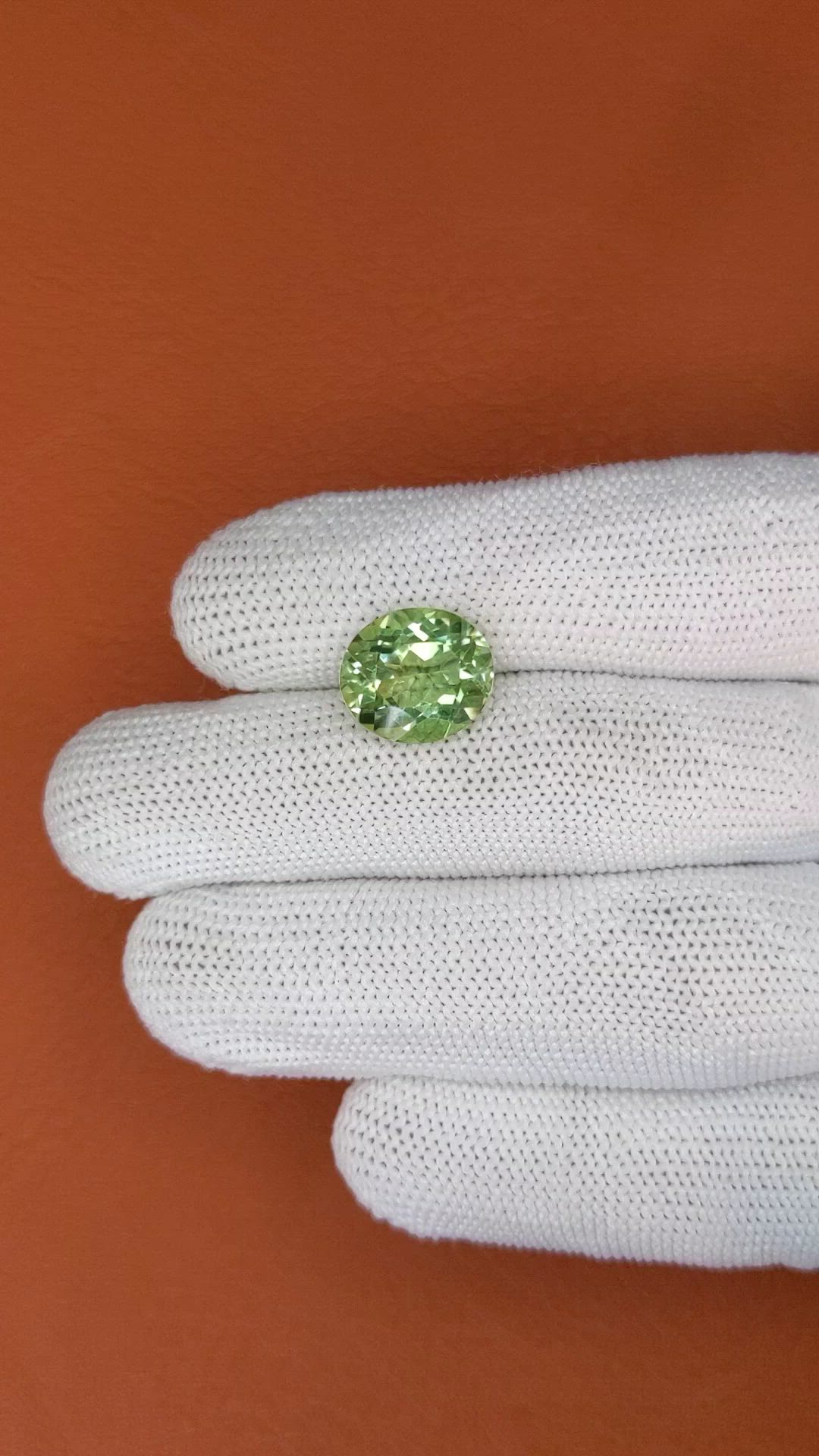5.95 Ct. Yellowish Green Prasiolite from Brazil Size Video