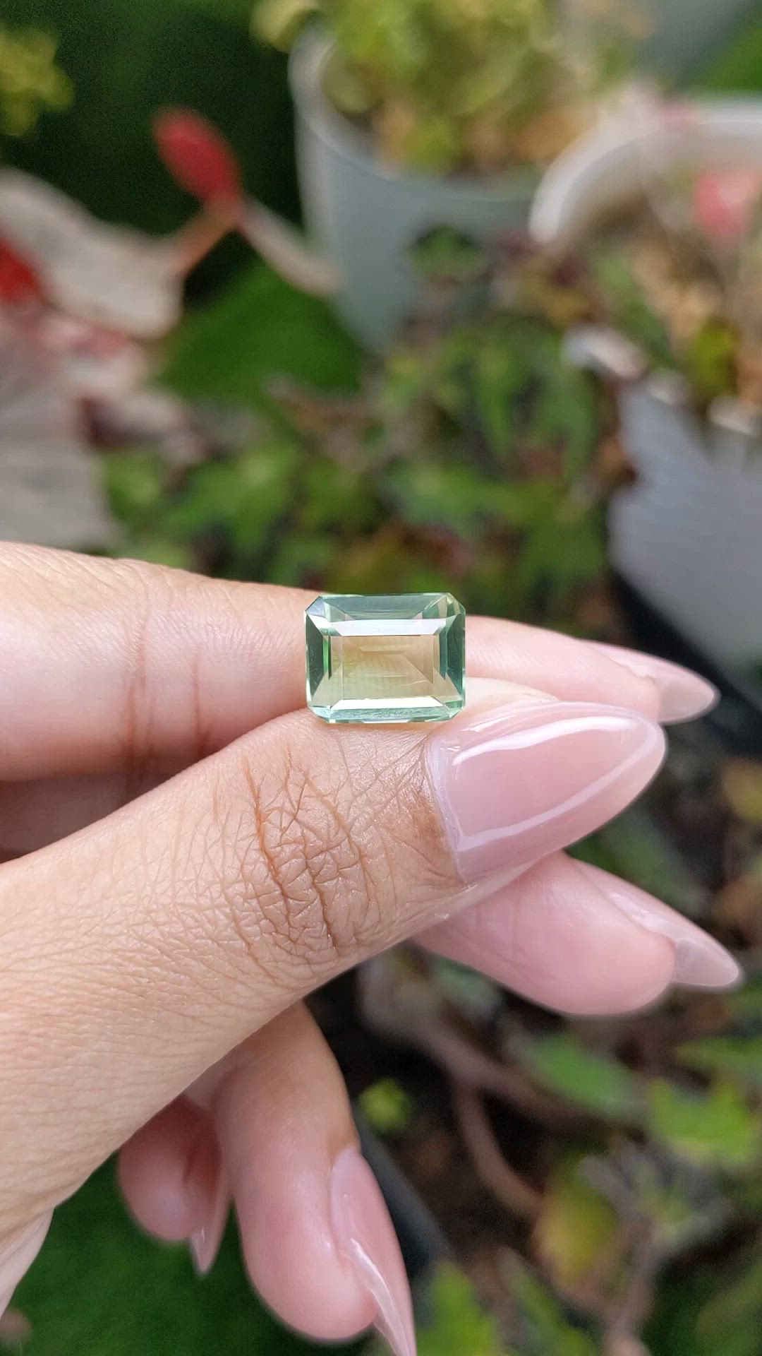 5.77 Ct. Green Prasiolite from Brazil Size Video