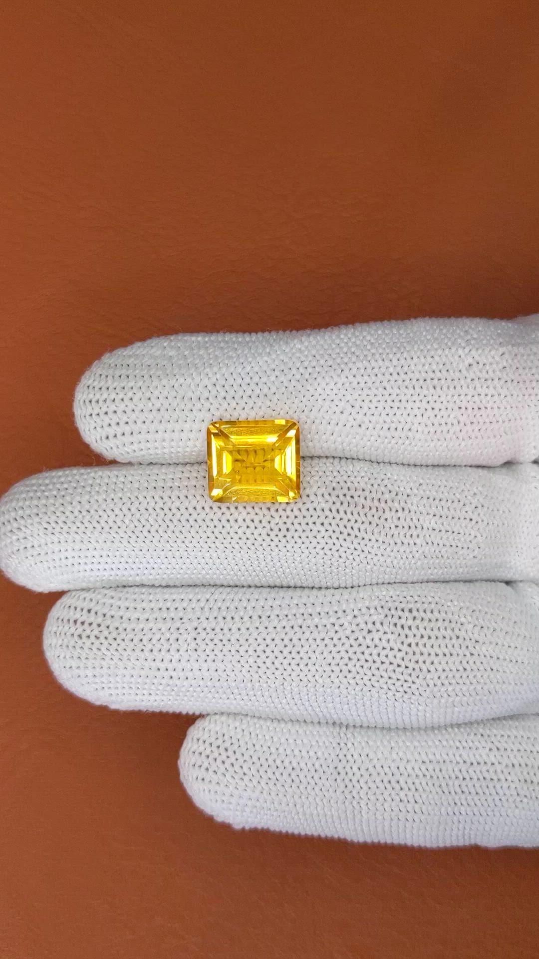 6.08 Ct. Yellow Citrine from Brazil Size Video
