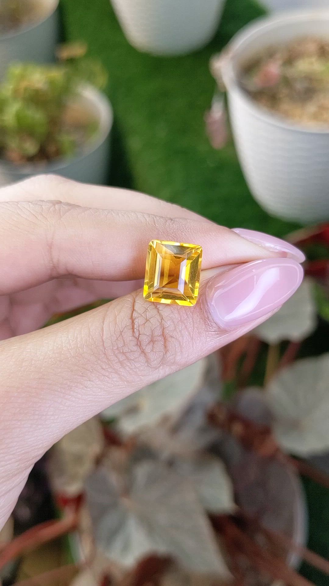 6.08 Ct. Yellow Citrine from Brazil Size Video
