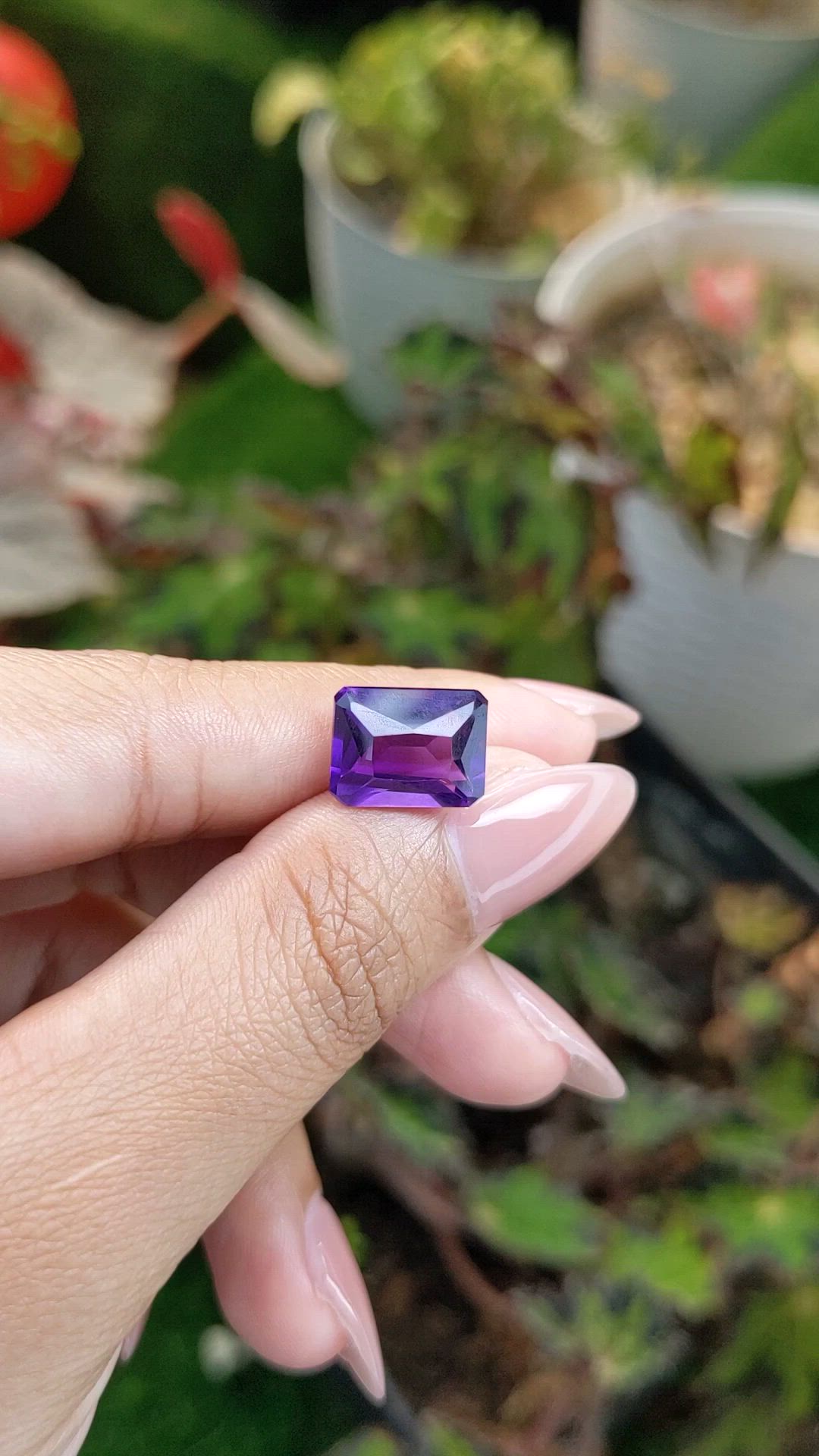 5.38 Ct. Purple Amethyst from Brazil Size Video
