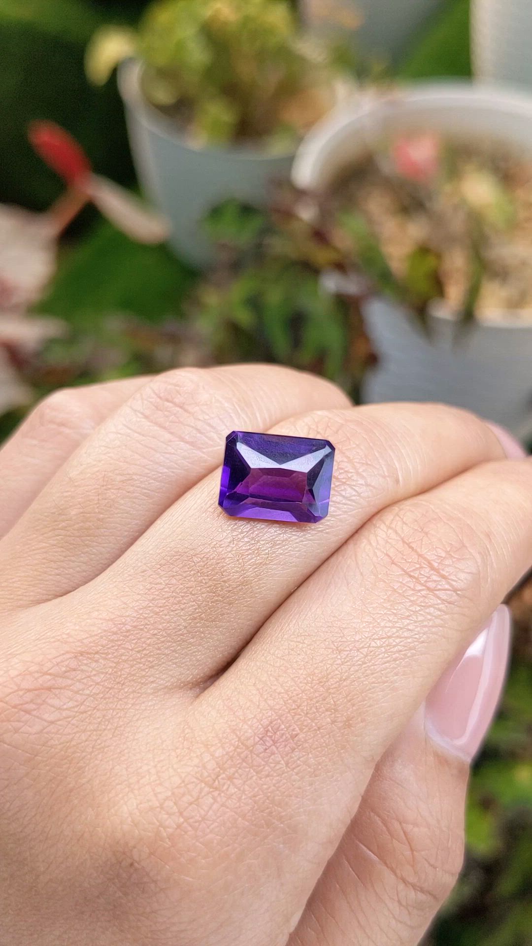 5.38 Ct. Purple Amethyst from Brazil Size Video