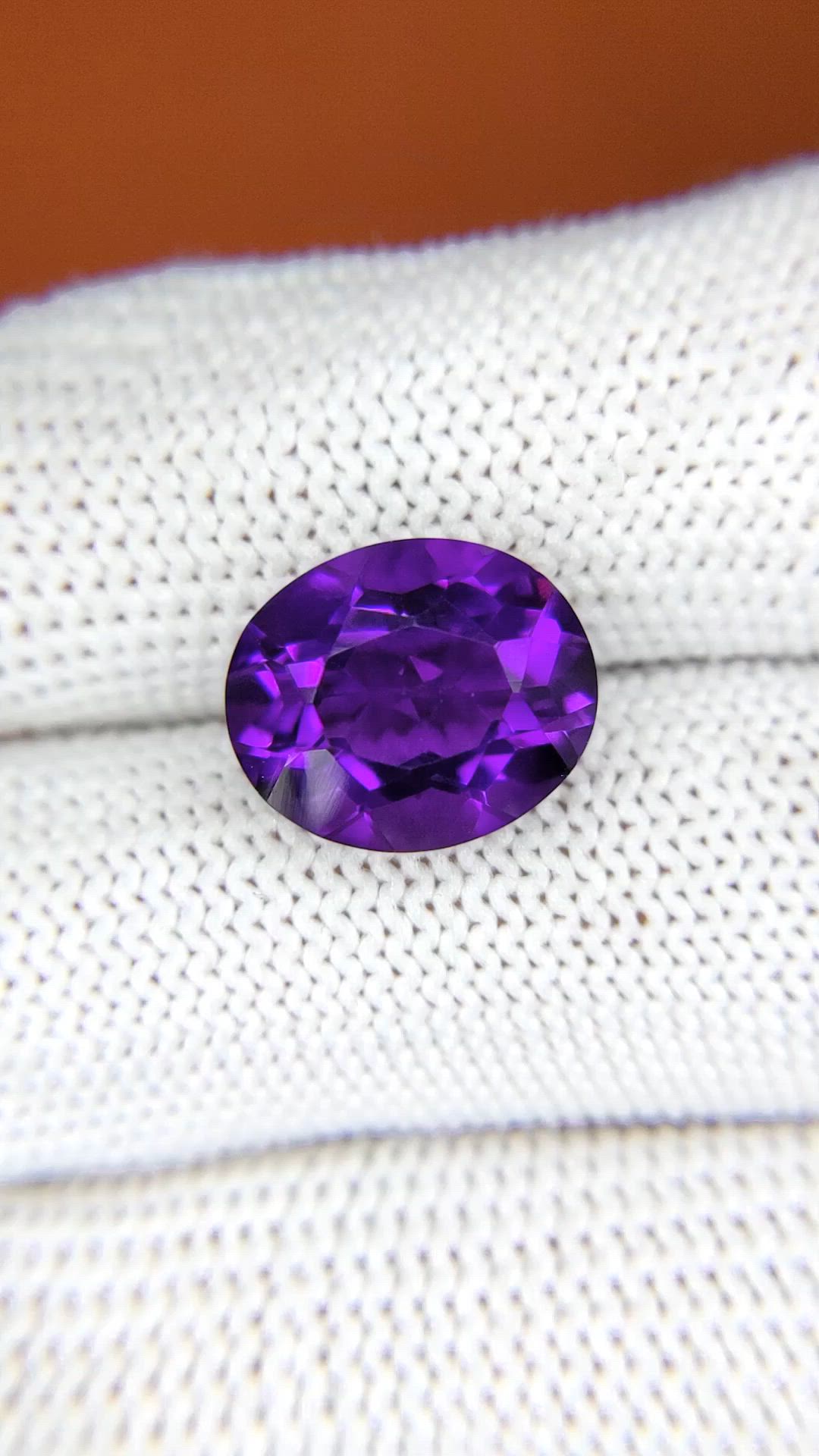 5.84 Ct. Purple Amethyst from Brazil Size Video