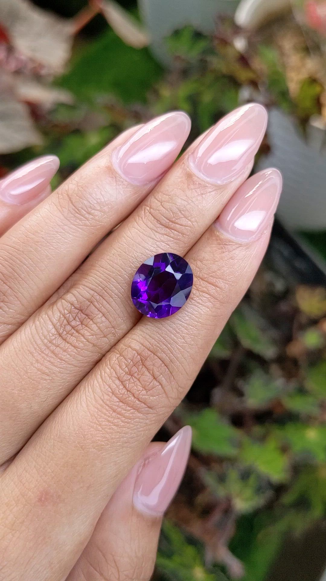 5.84 Ct. Purple Amethyst from Brazil Size Video