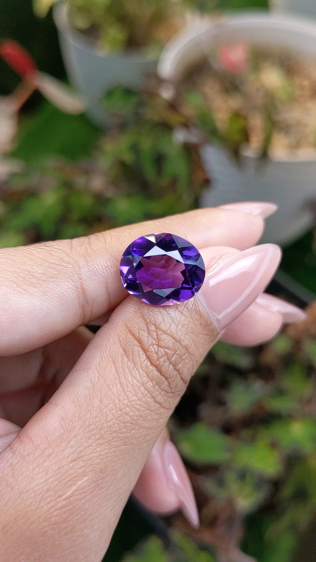 7.28 Ct. Purple Amethyst from Brazil Size Video