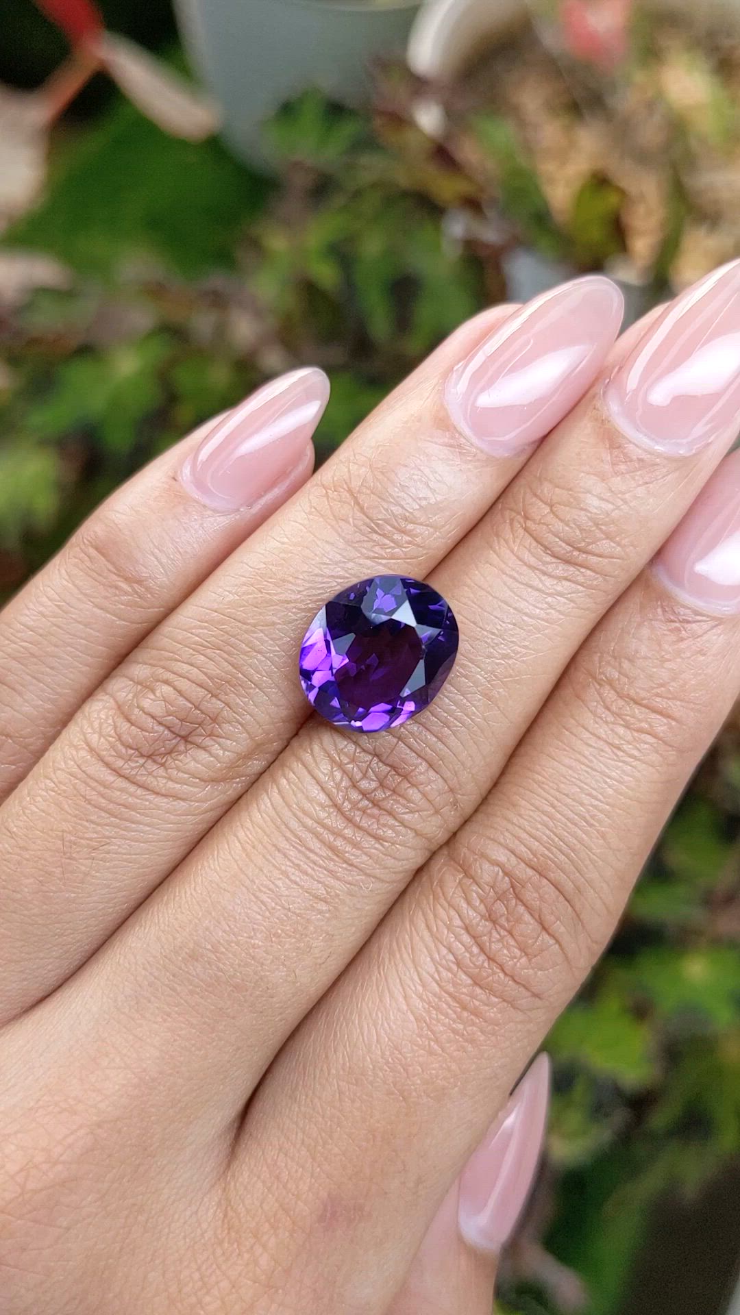 7.28 Ct. Purple Amethyst from Brazil Size Video
