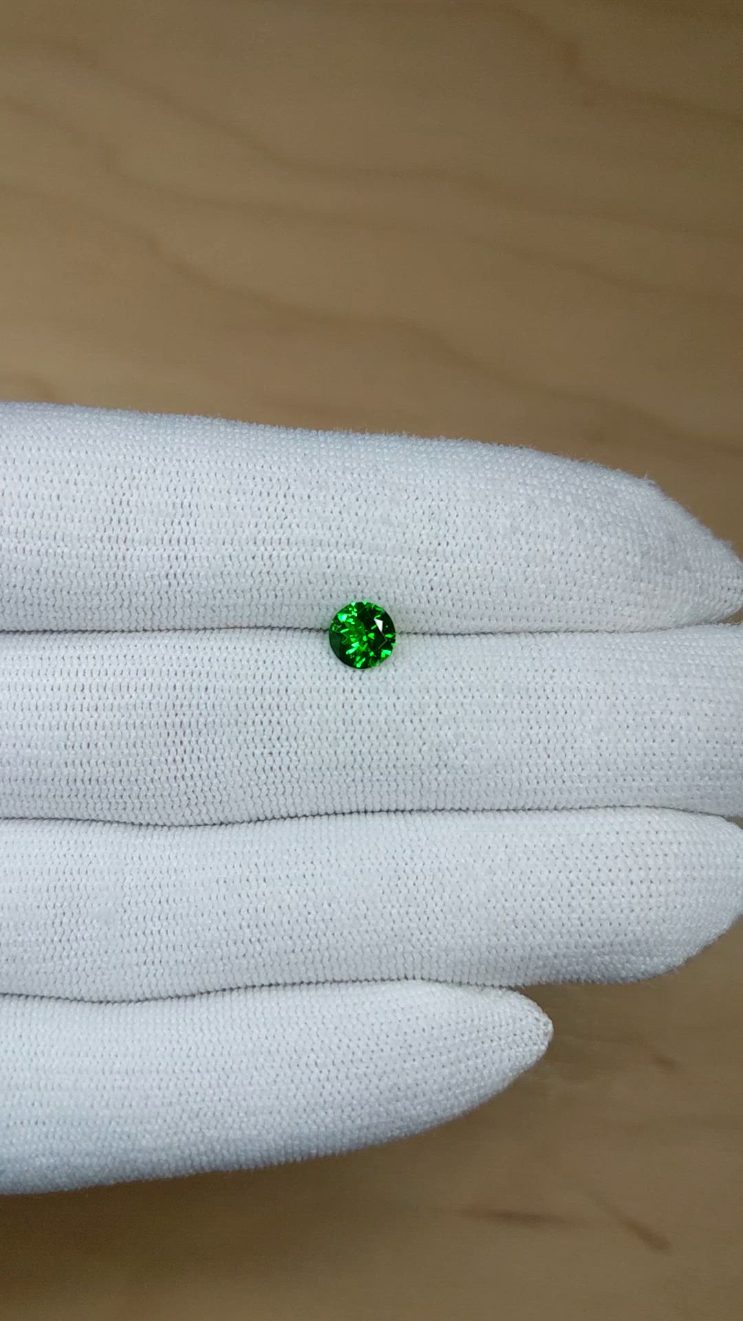 0.66 Ct. Tsavorite Garnet from Tanzania Size Video