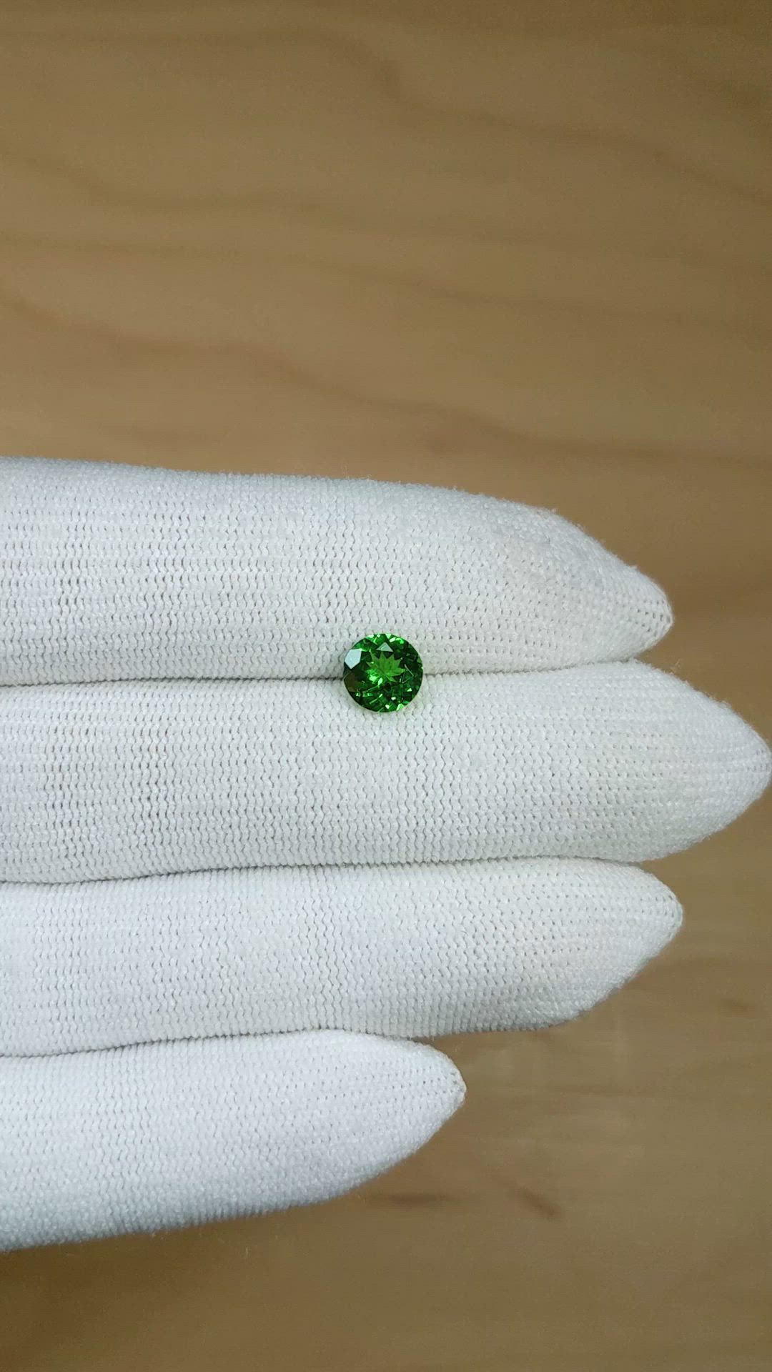 1.07 Ct. Tsavorite Garnet from Tanzania Size Video