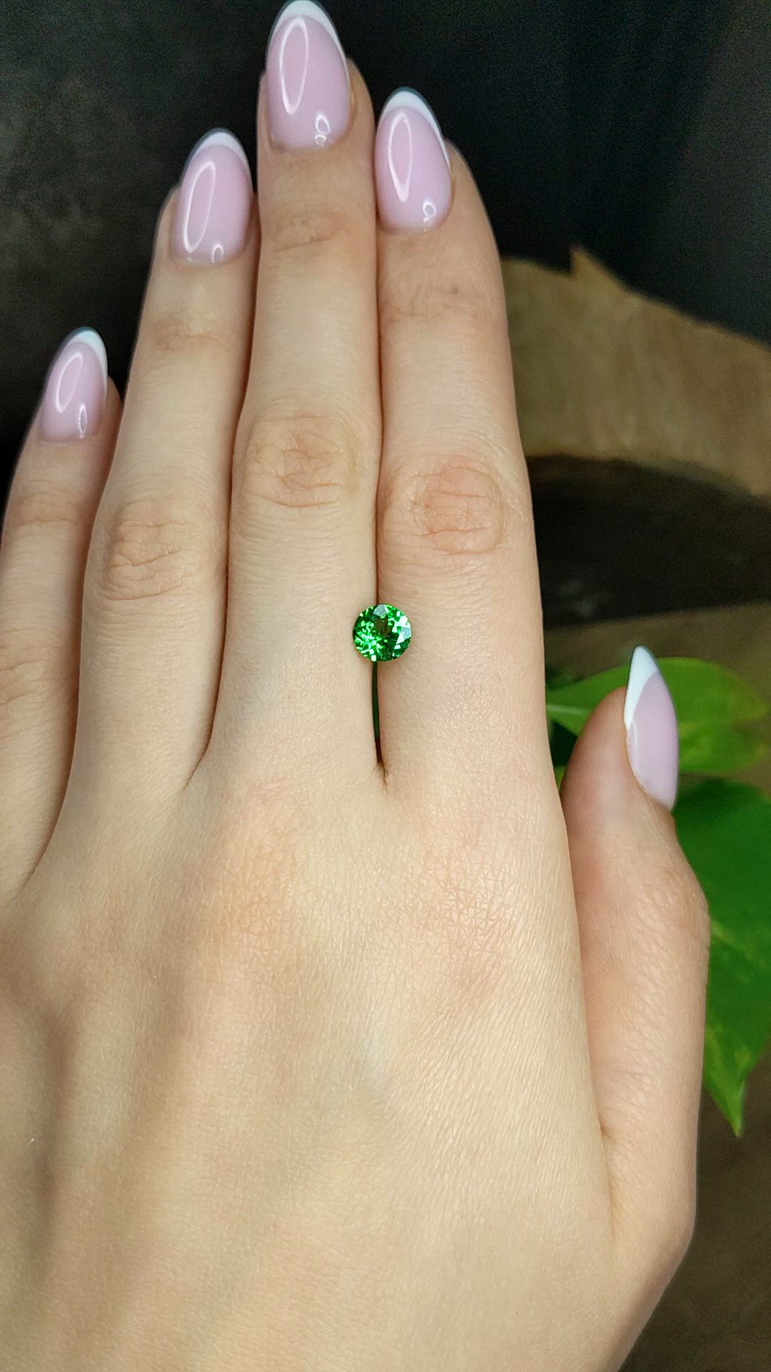 1.07 Ct. Tsavorite Garnet from Tanzania Size Video