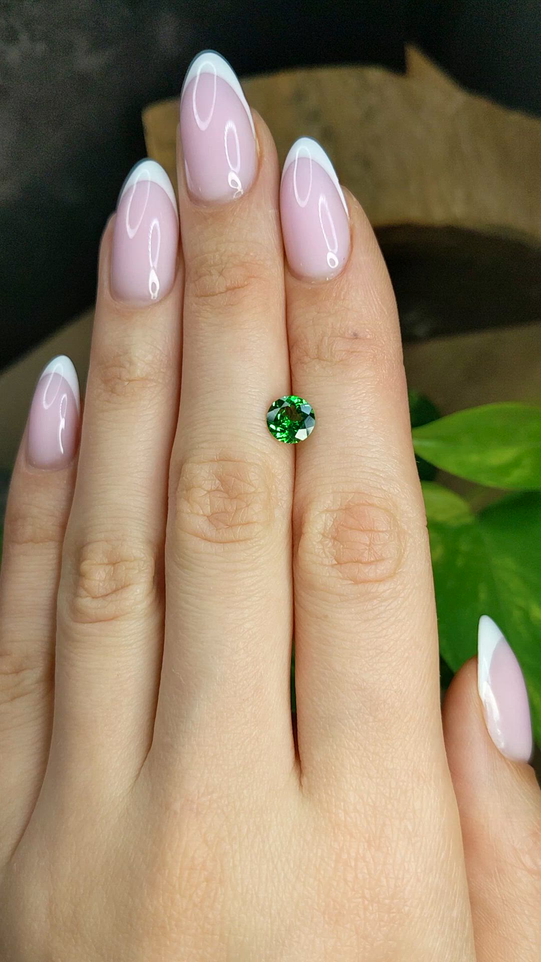 1.07 Ct. Tsavorite Garnet from Tanzania Size Video