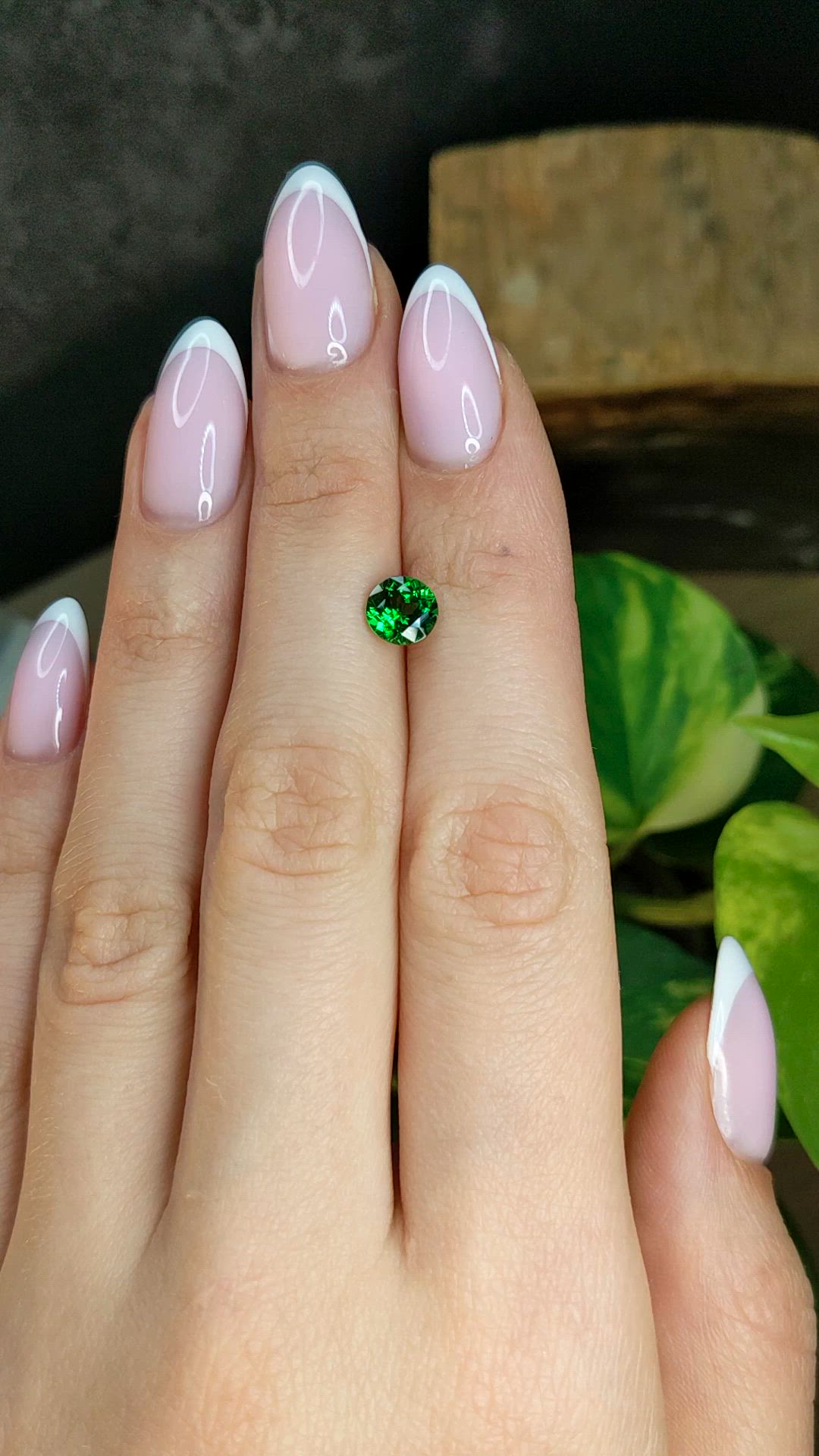 1.24 Ct. Tsavorite Garnet from Tanzania Size Video