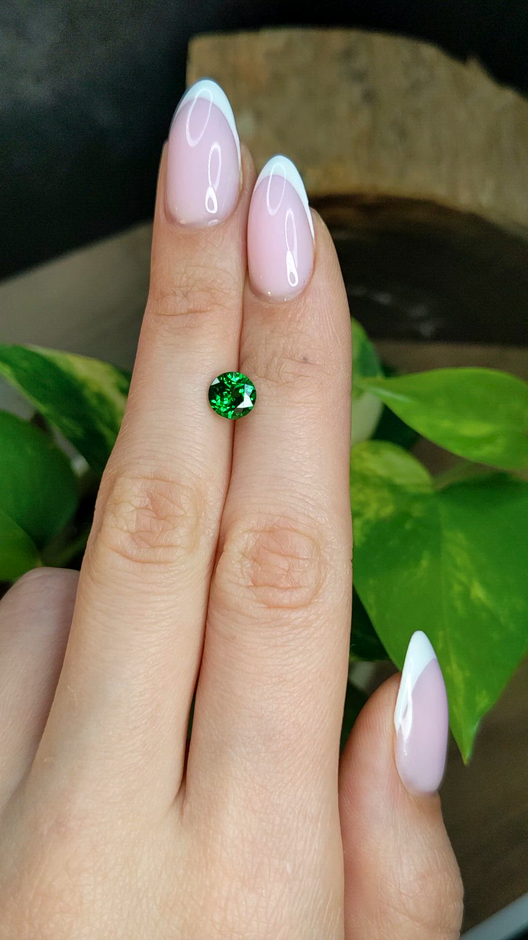 1.24 Ct. Tsavorite Garnet from Tanzania Size Video