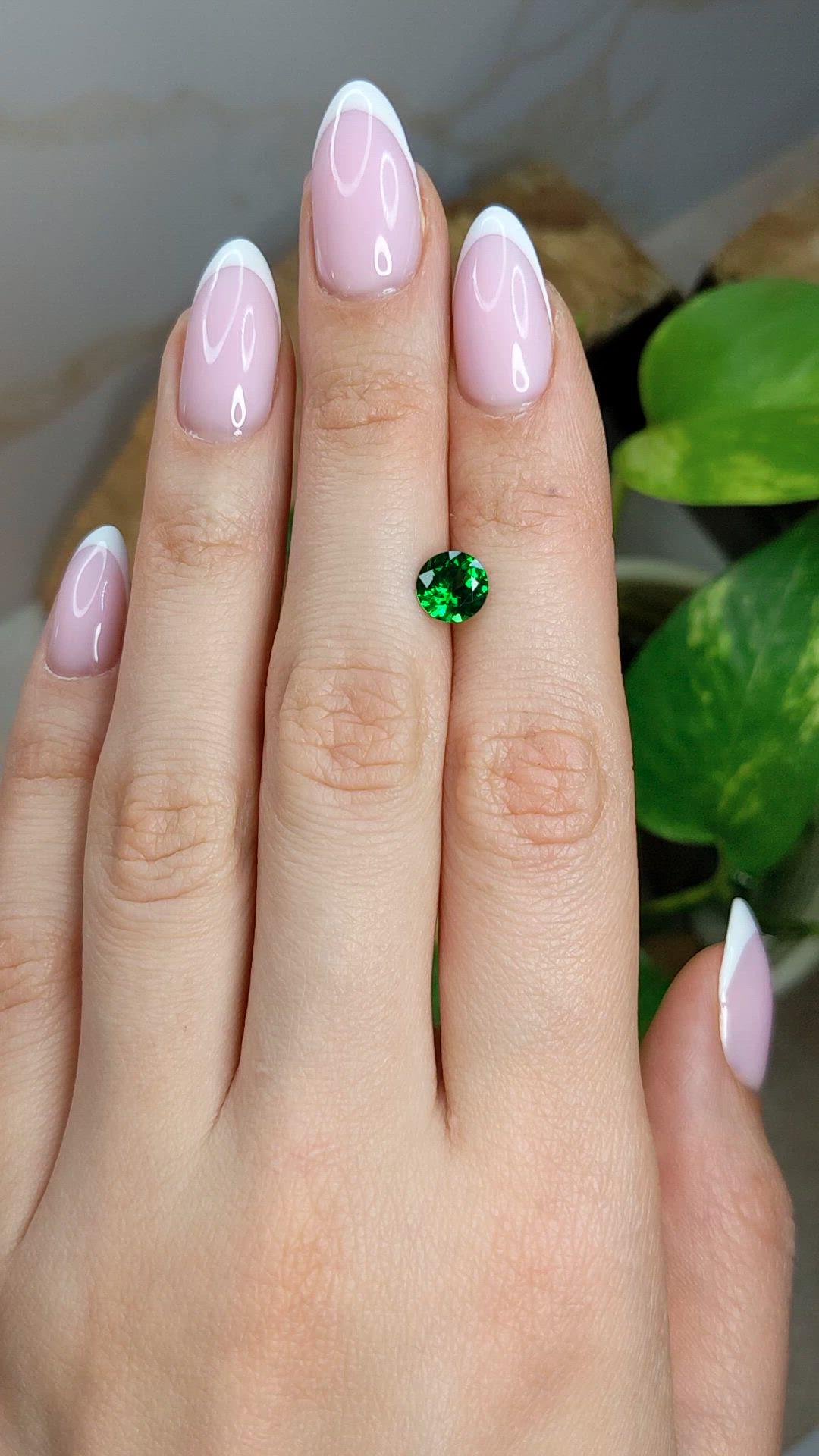 1.29 Ct. Tsavorite Garnet from Tanzania Size Video