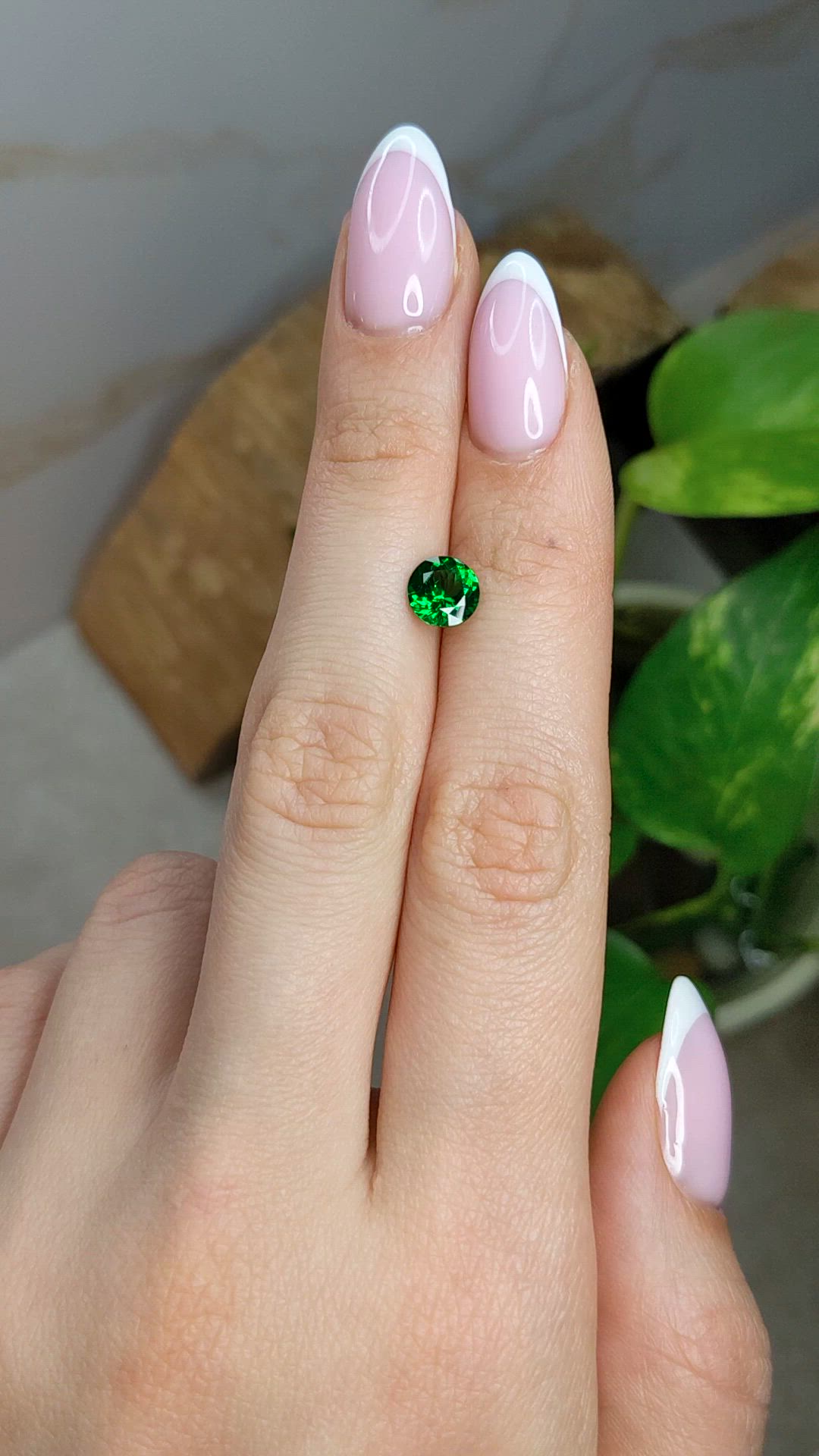 1.29 Ct. Tsavorite Garnet from Tanzania Size Video