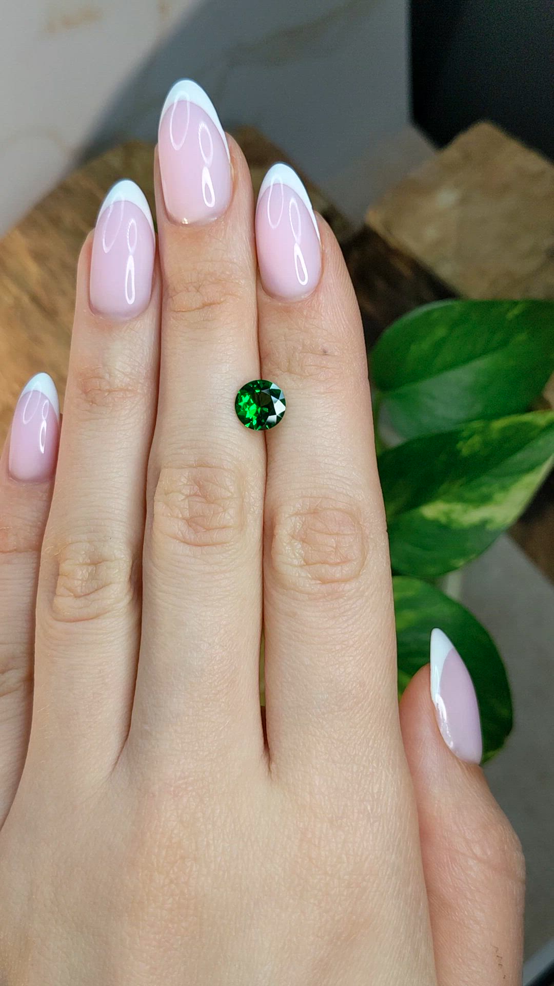 1.36 Ct. Tsavorite Garnet from Tanzania Size Video