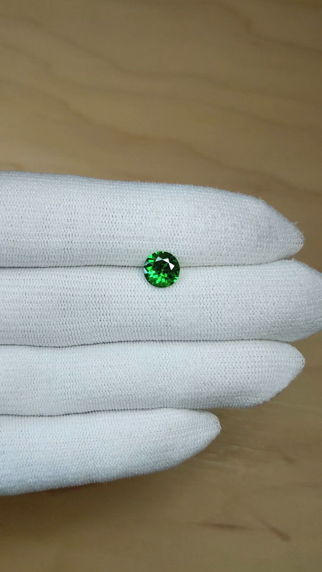 1.36 Ct. Tsavorite Garnet from Tanzania Size Video