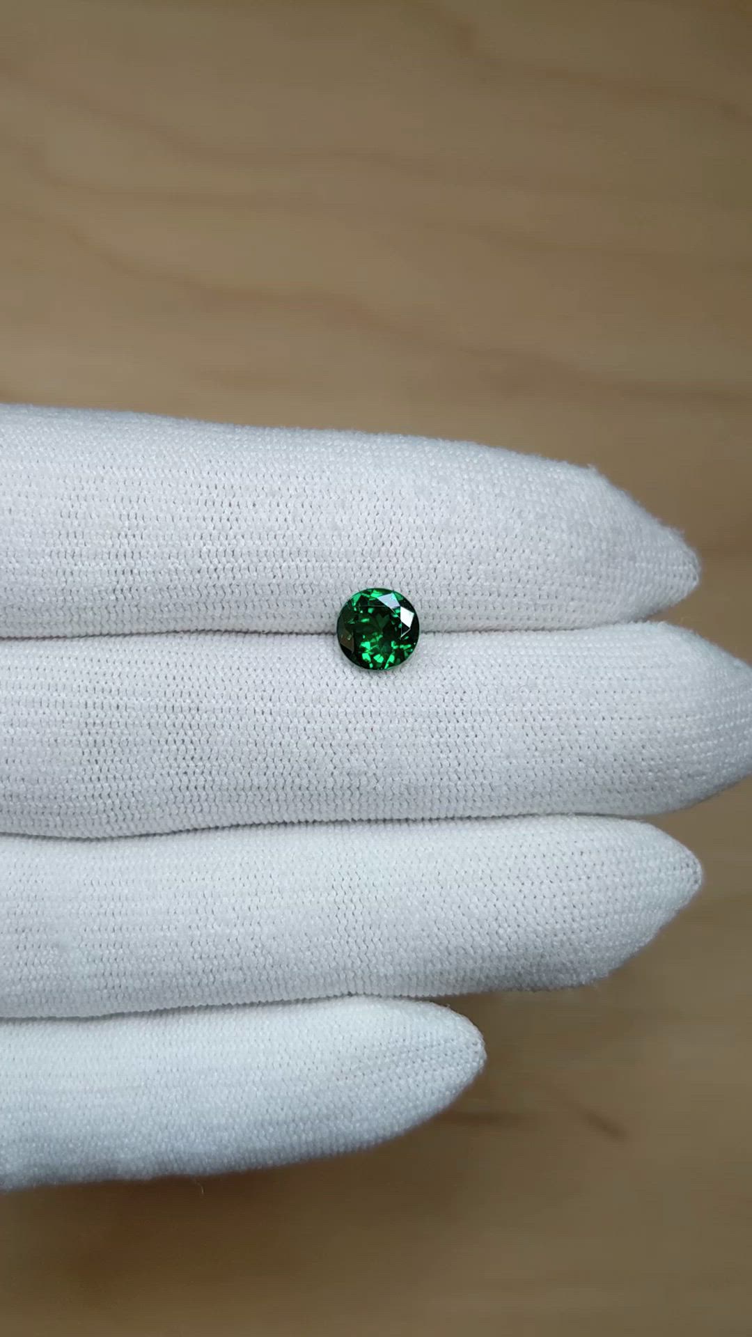 1.48 Ct. Tsavorite Garnet from Tanzania Size Video