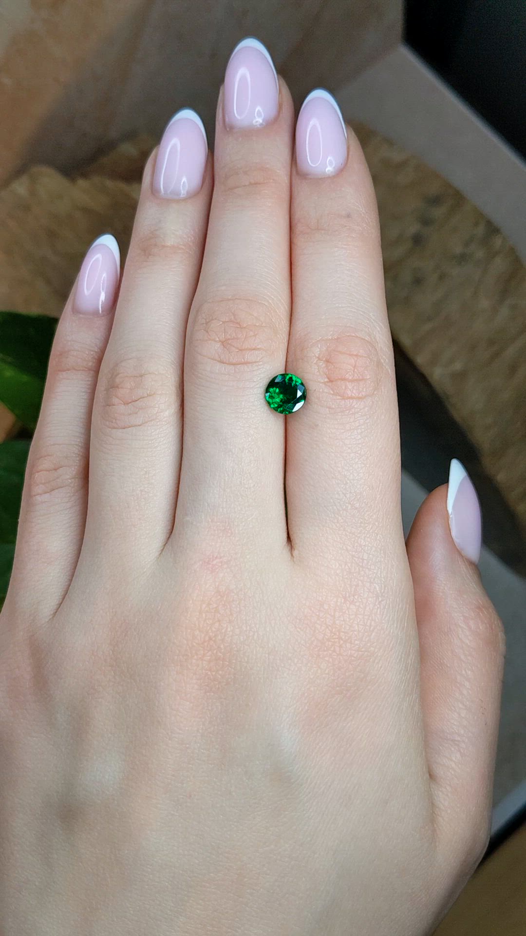 1.48 Ct. Tsavorite Garnet from Tanzania Size Video