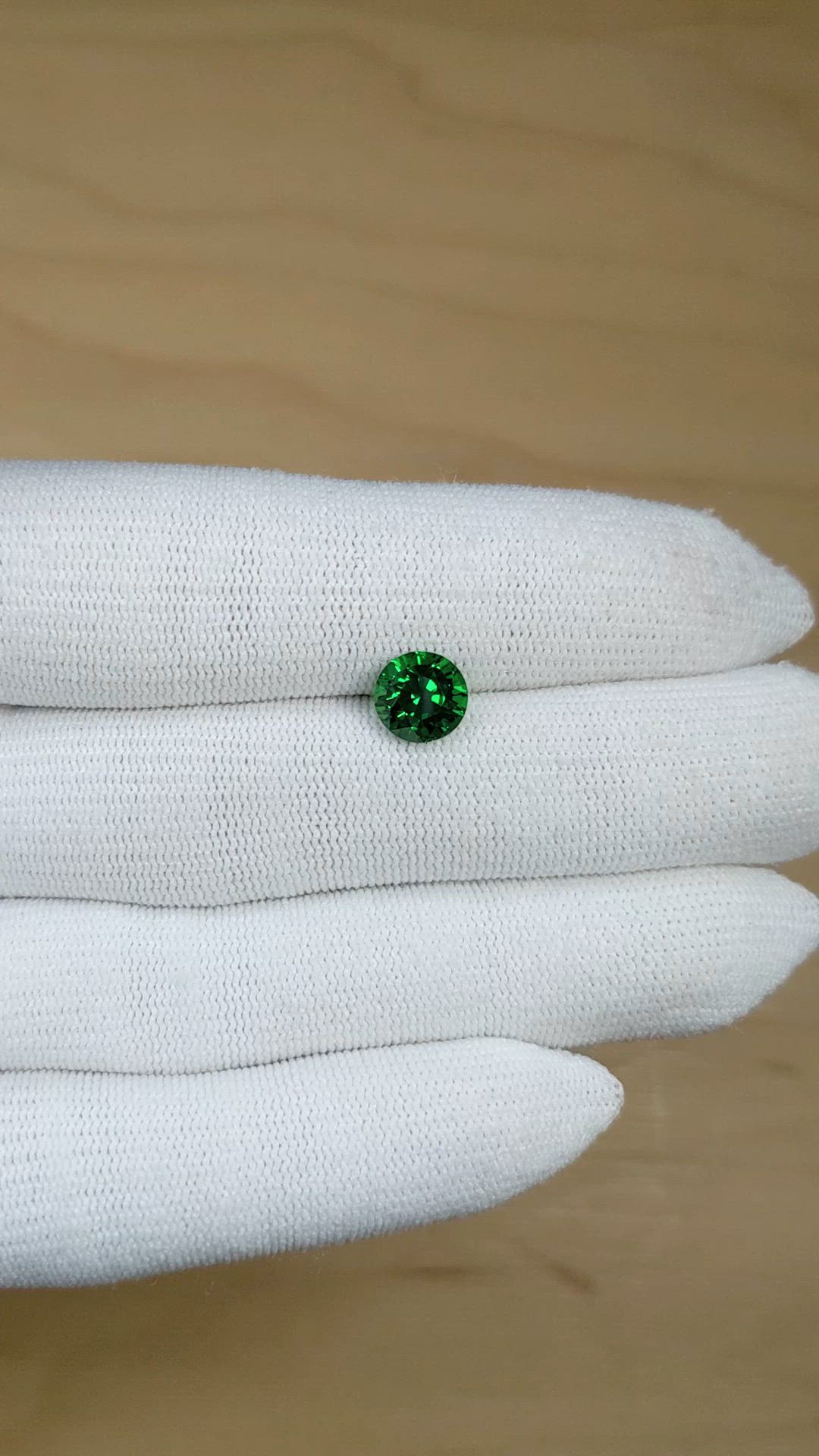 2.23 Ct. Tsavorite Garnet from Tanzania Size Video