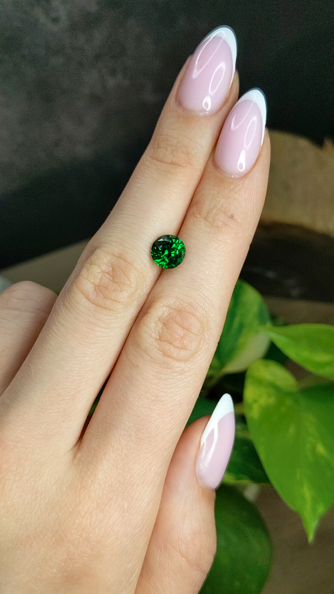 2.23 Ct. Tsavorite Garnet from Tanzania Size Video
