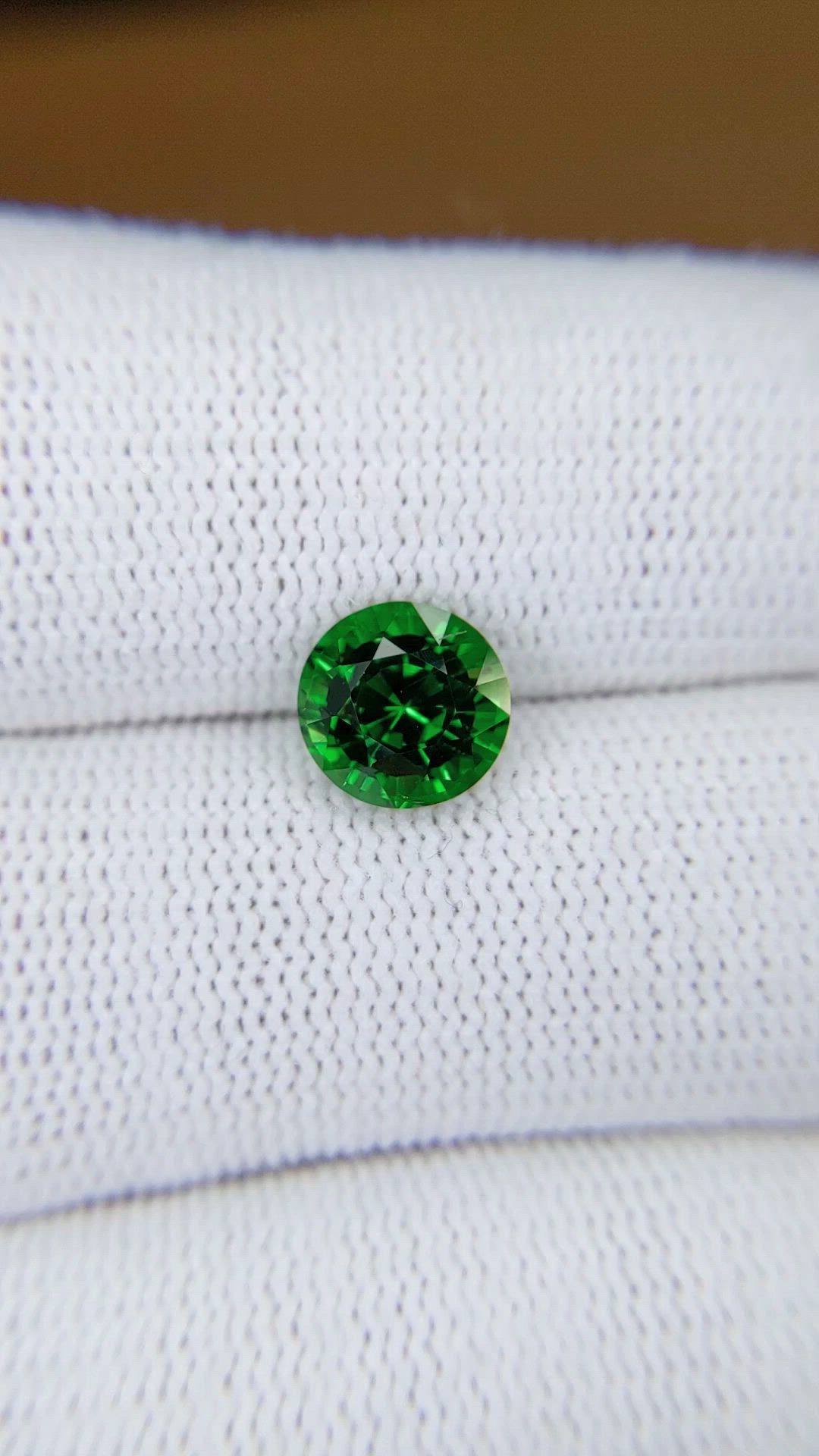 2.23 Ct. Tsavorite Garnet from Tanzania Size Video