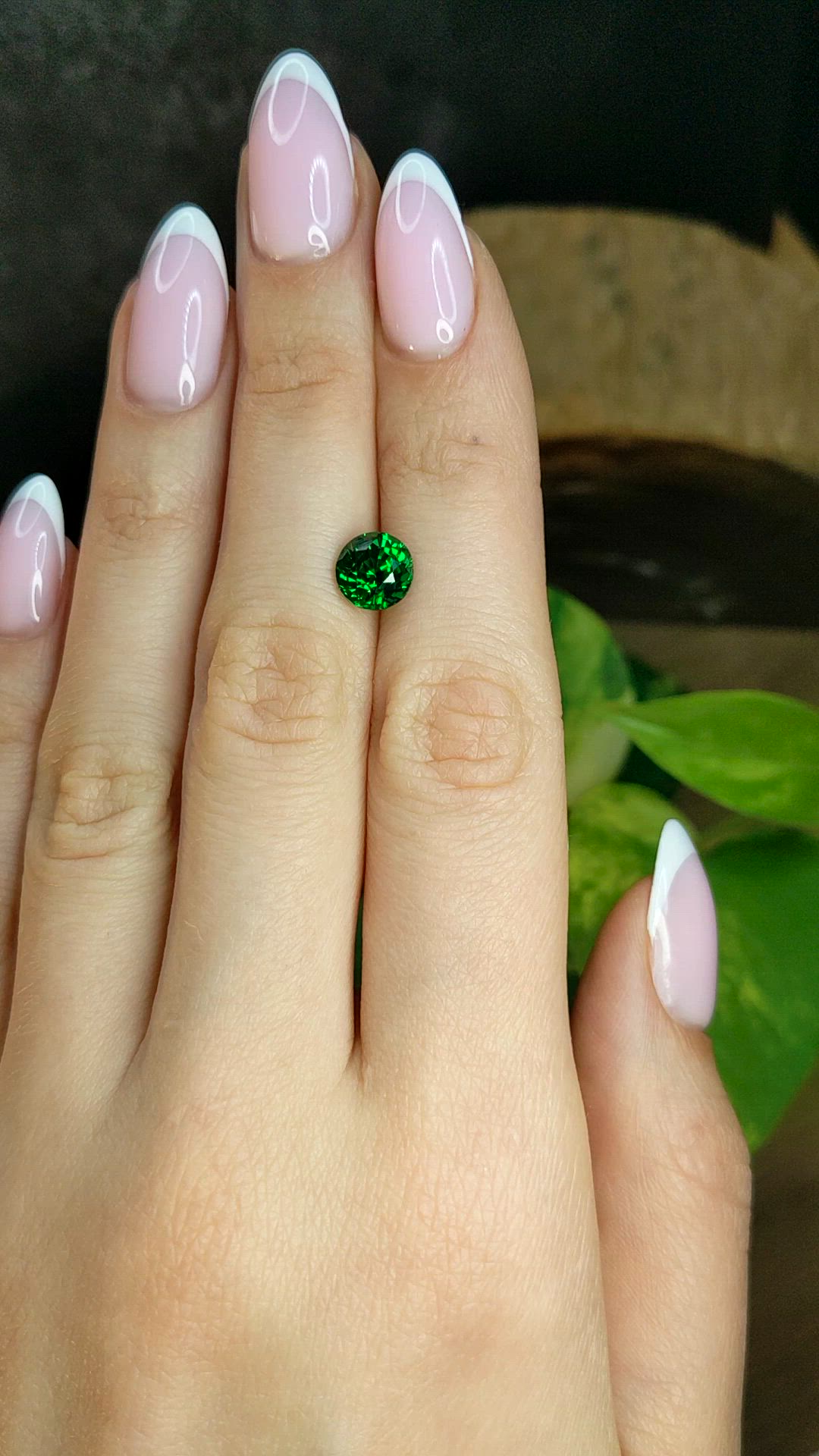 2.23 Ct. Tsavorite Garnet from Tanzania Size Video