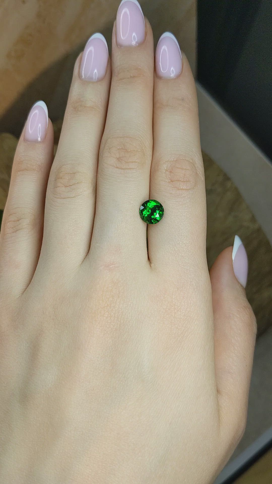 2.52 Ct. Tsavorite Garnet from Tanzania Size Video