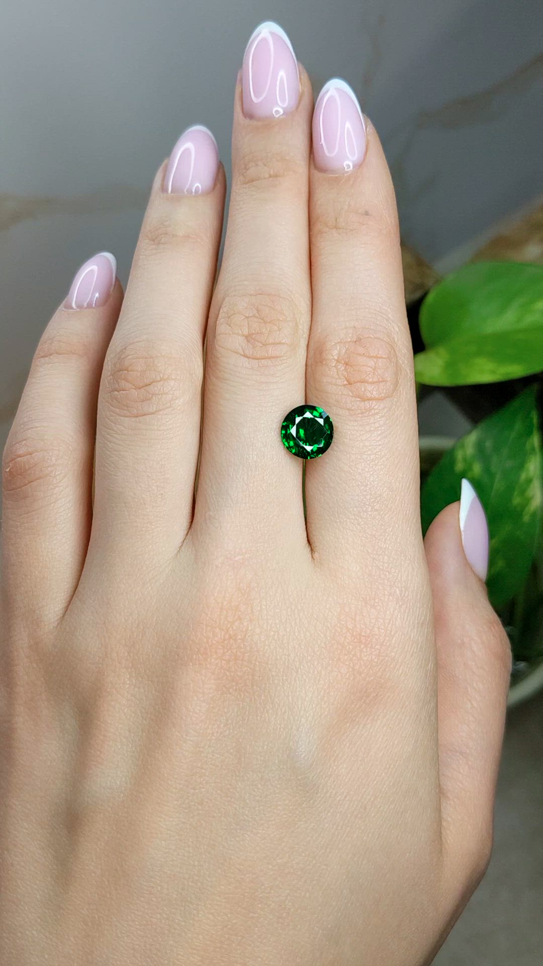 2.66 Ct. Tsavorite Garnet from Tanzania Size Video