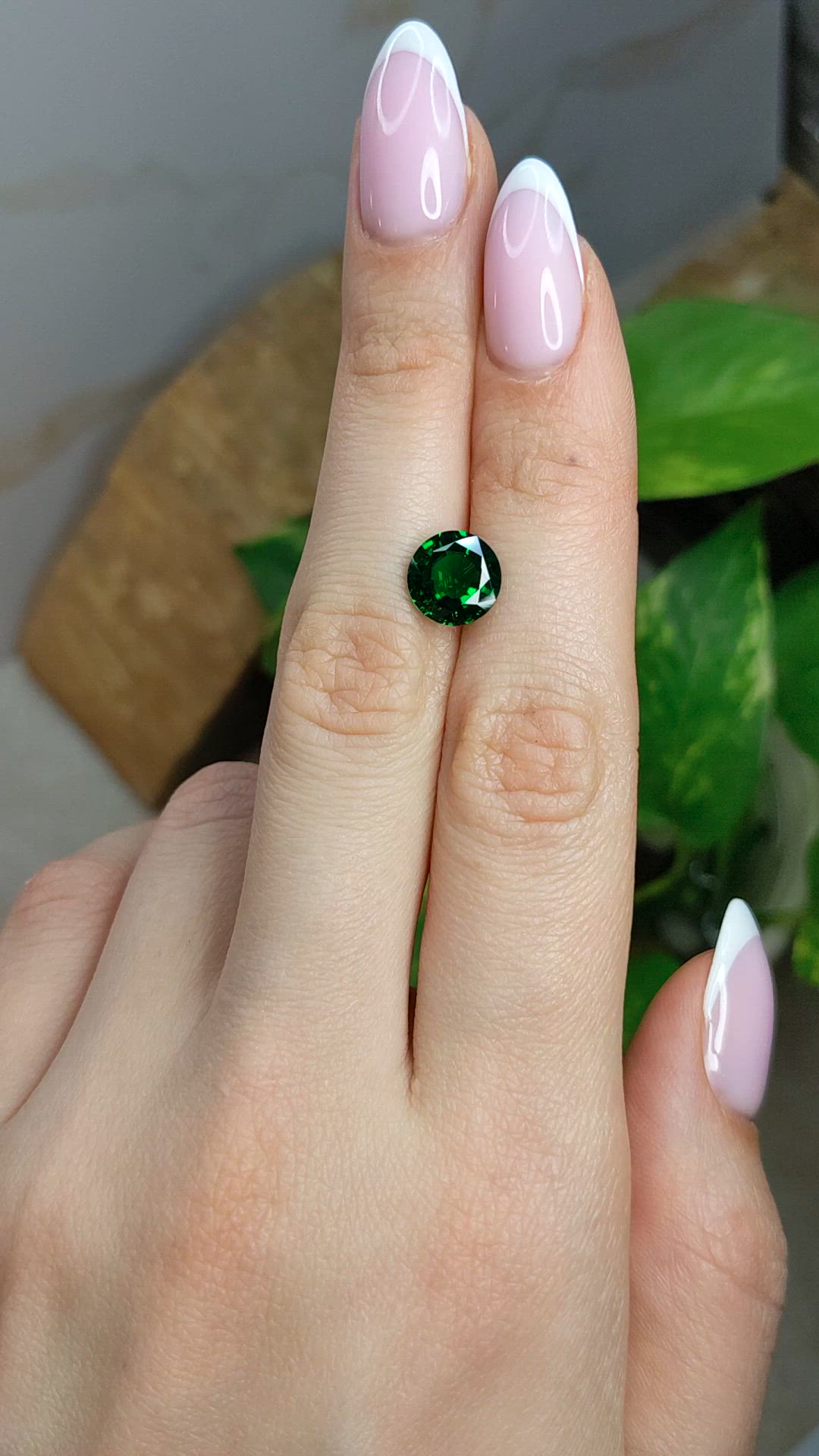 2.66 Ct. Tsavorite Garnet from Tanzania Size Video
