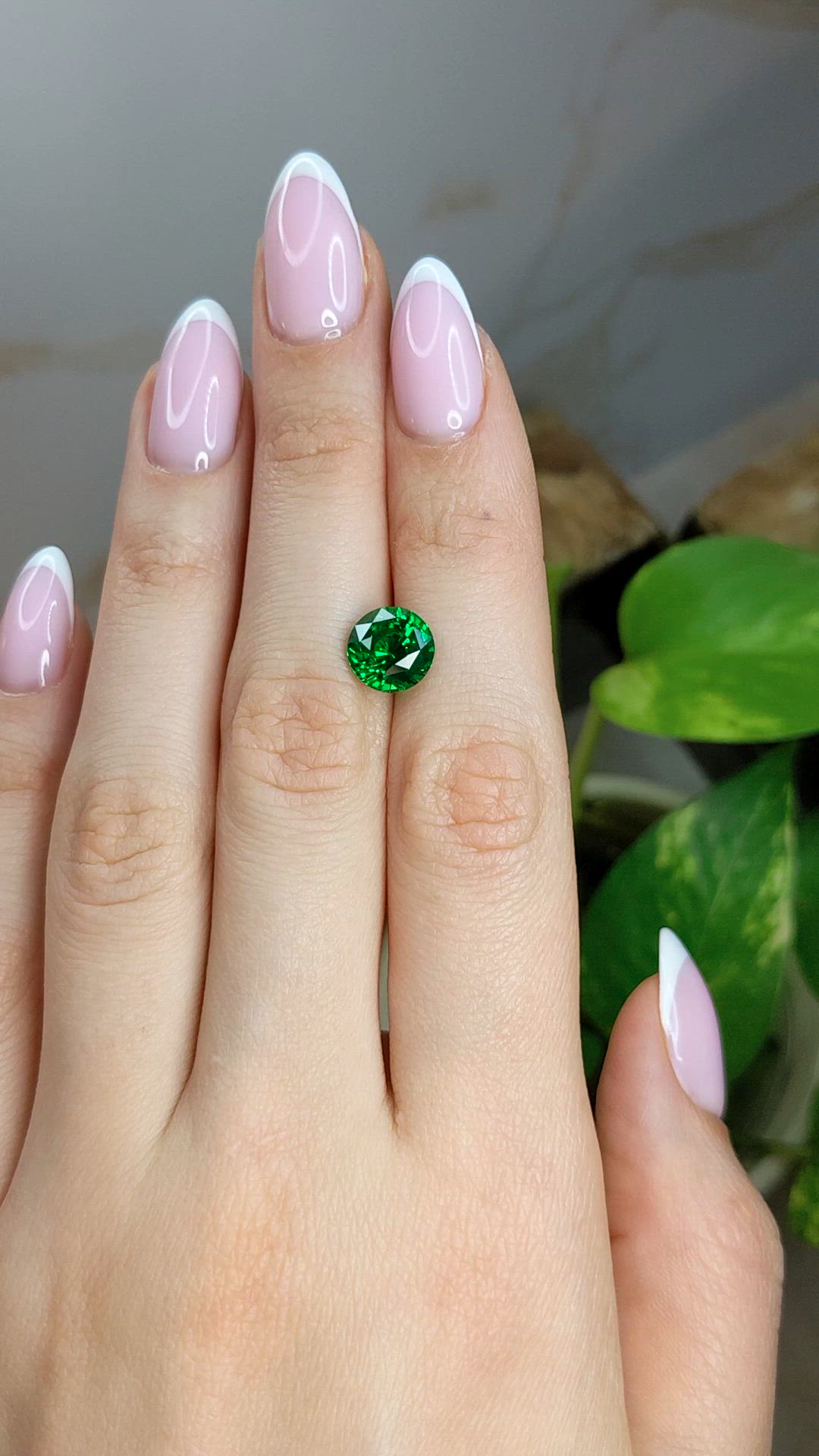 3.61 Ct. Tsavorite Garnet from Tanzania Size Video