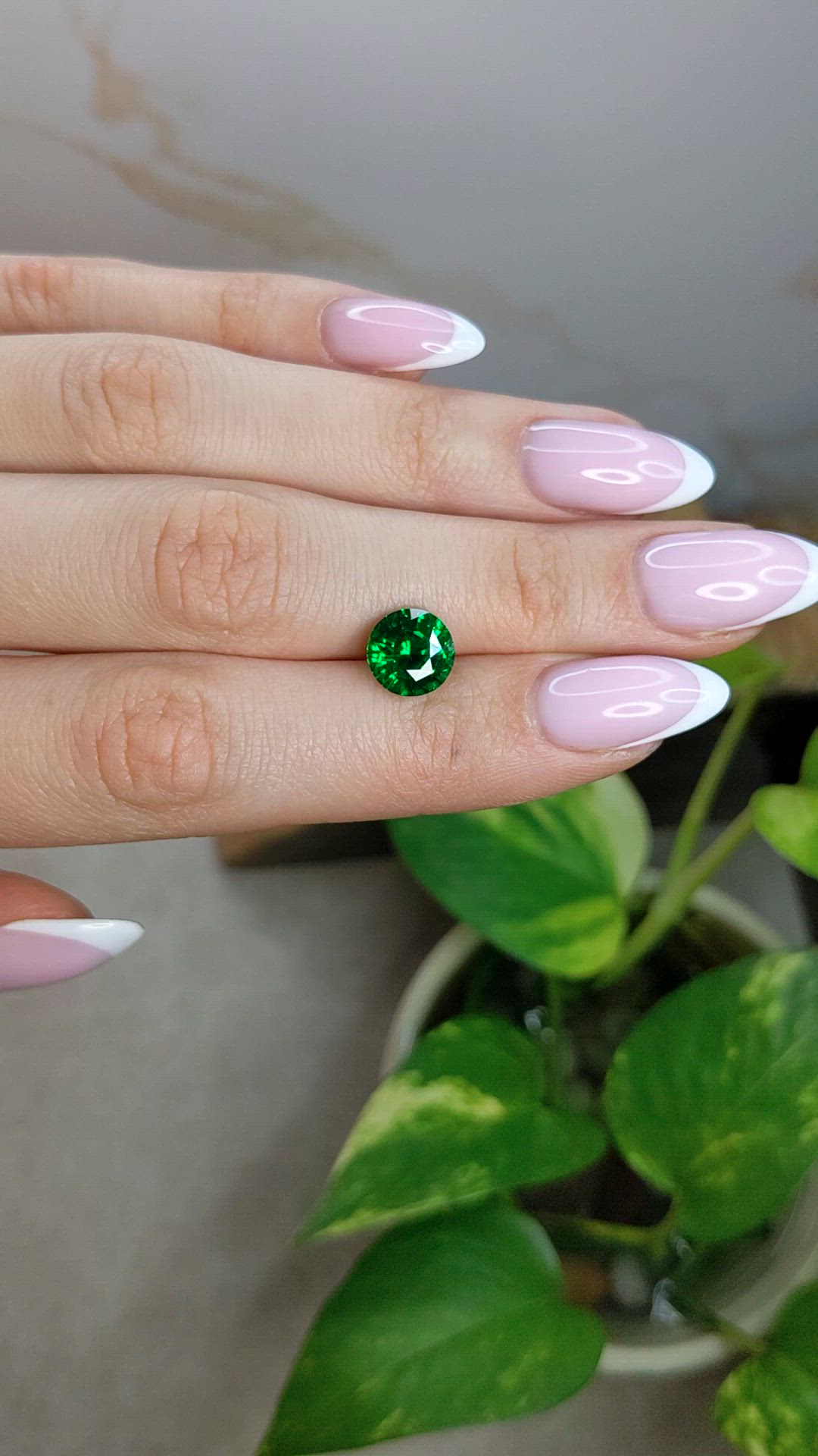 3.61 Ct. Tsavorite Garnet from Tanzania Size Video