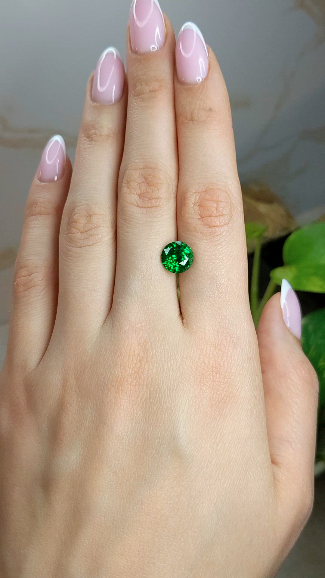 3.61 Ct. Tsavorite Garnet from Tanzania Size Video
