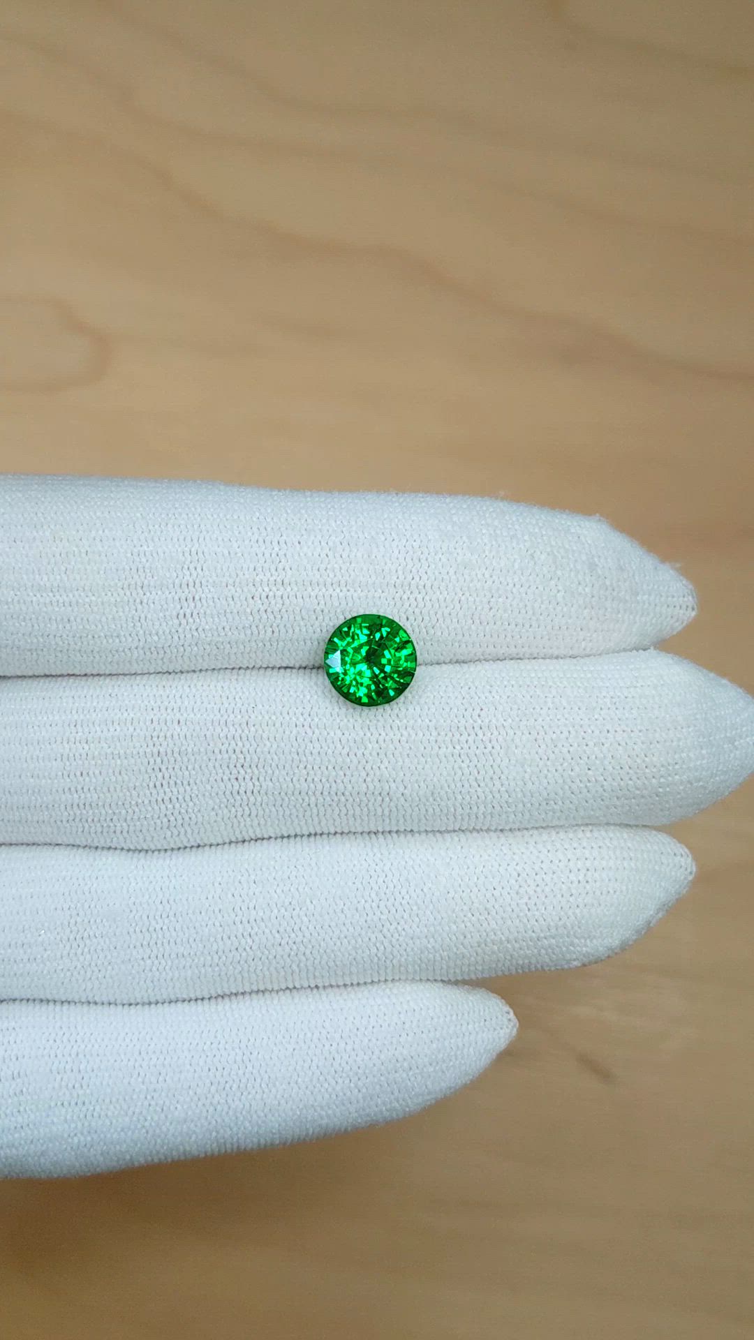 3.61 Ct. Tsavorite Garnet from Tanzania Size Video