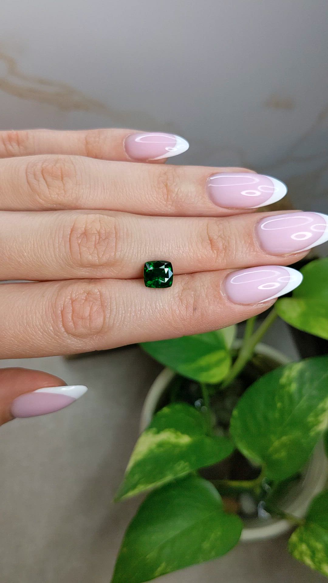 2.15 Ct. Tsavorite Garnet from Tanzania Size Video